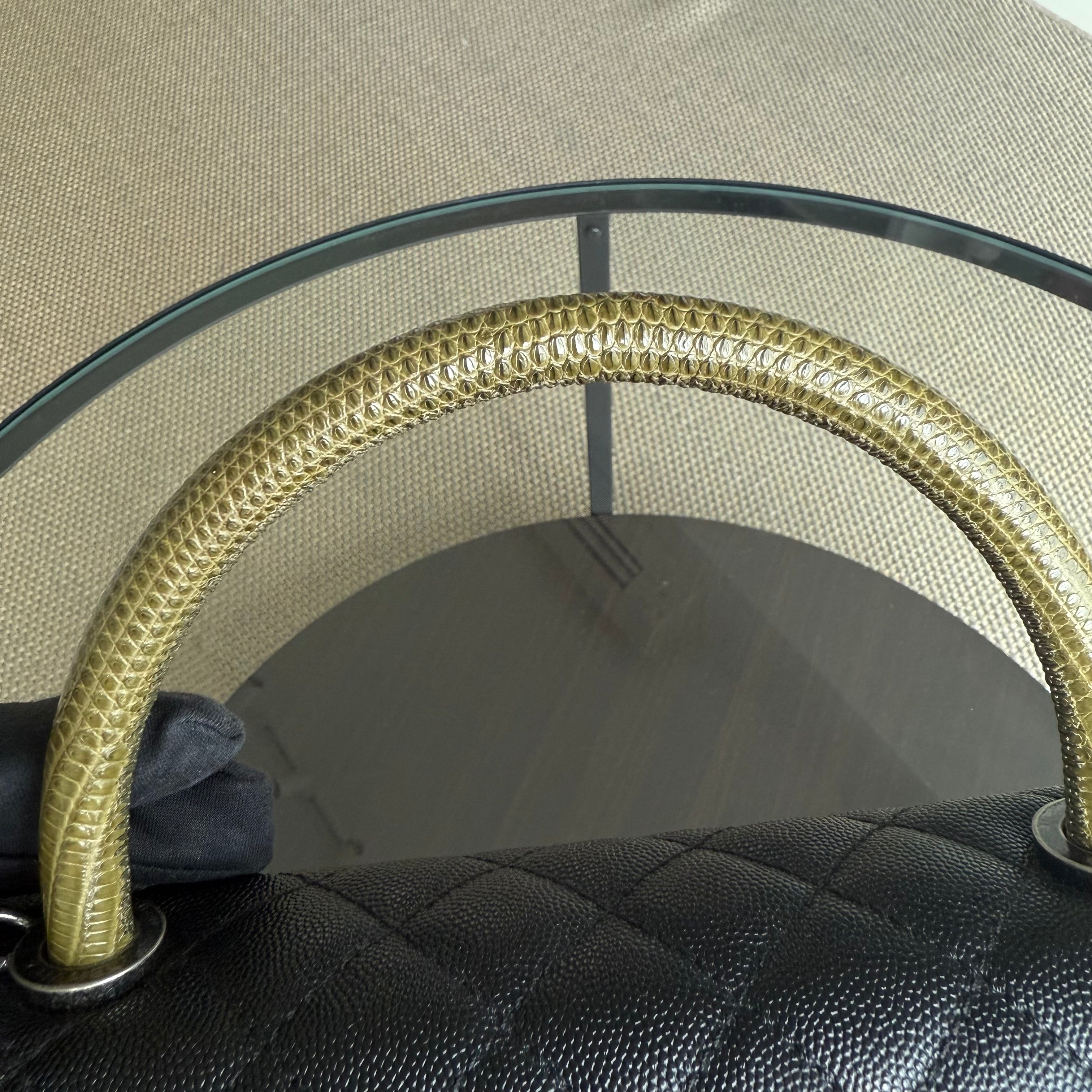 Chanel Coco Handle Large - Caviar 34CM Quilted Black Ruthenium Silver Hardware Series 23