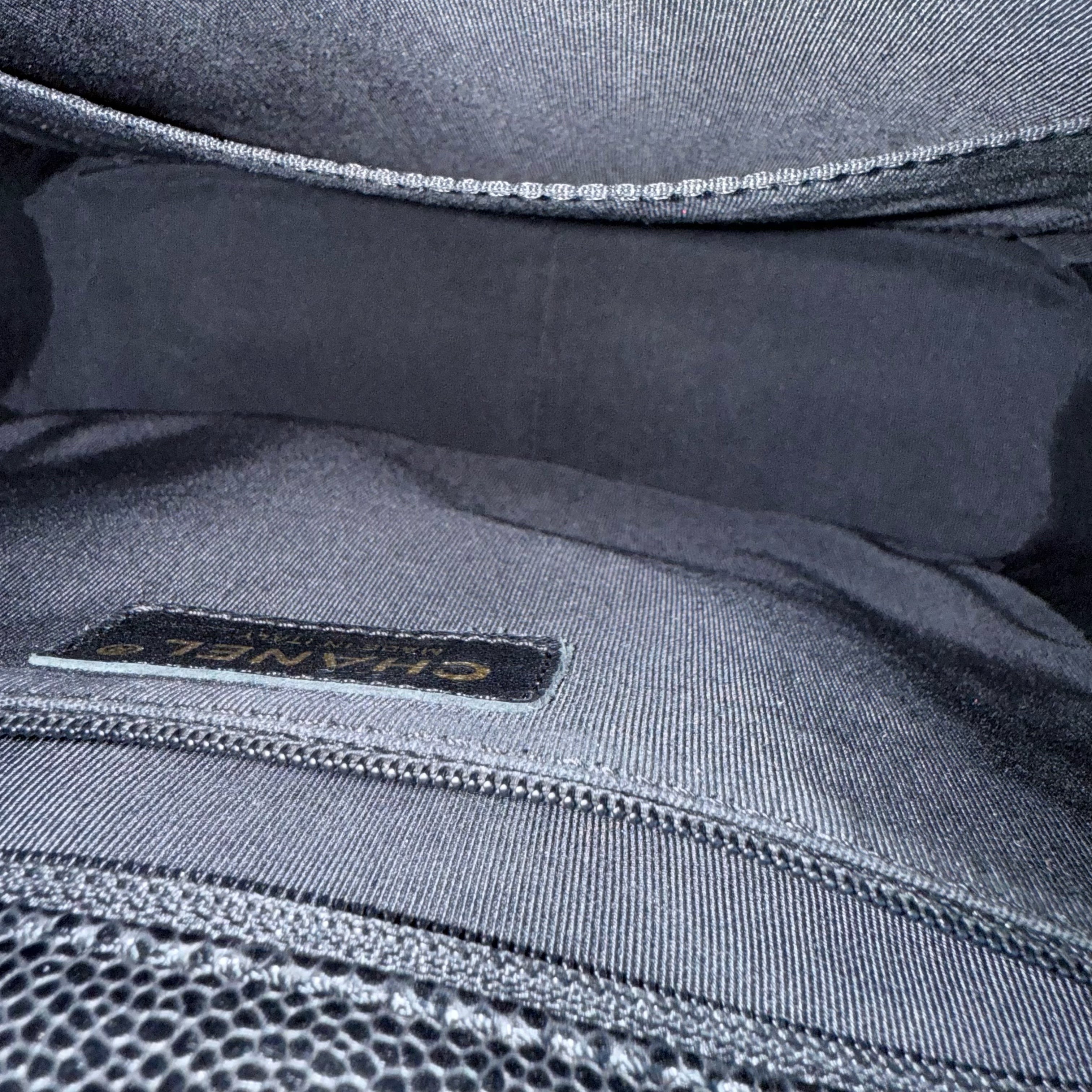 Chanel PST Petite Shopping Tote - Caviar Quilted Black Gold Hardware Series 12