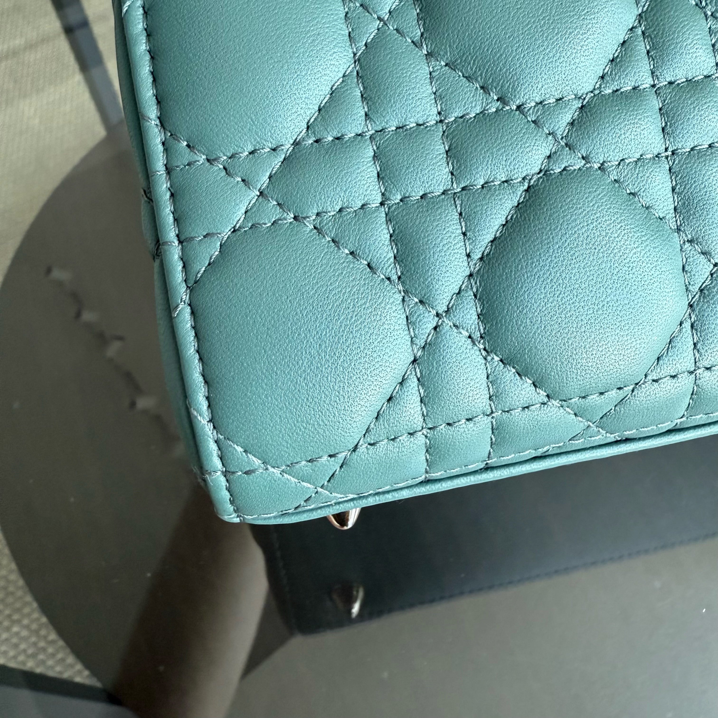 Dior Lady Small Flap - MyABC Cannage Lambskin Green Gold Hardware