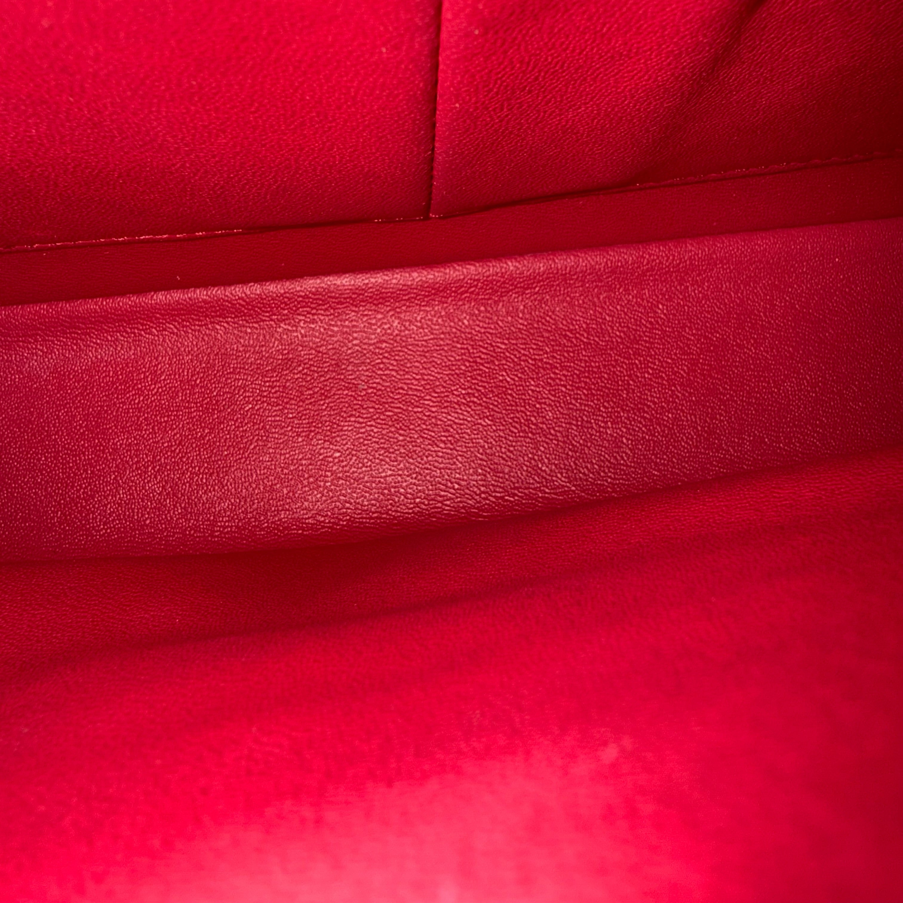 Chanel Classic Flap Medium - Quilted Lambskin 25CM Red Gold Hardware Series 21