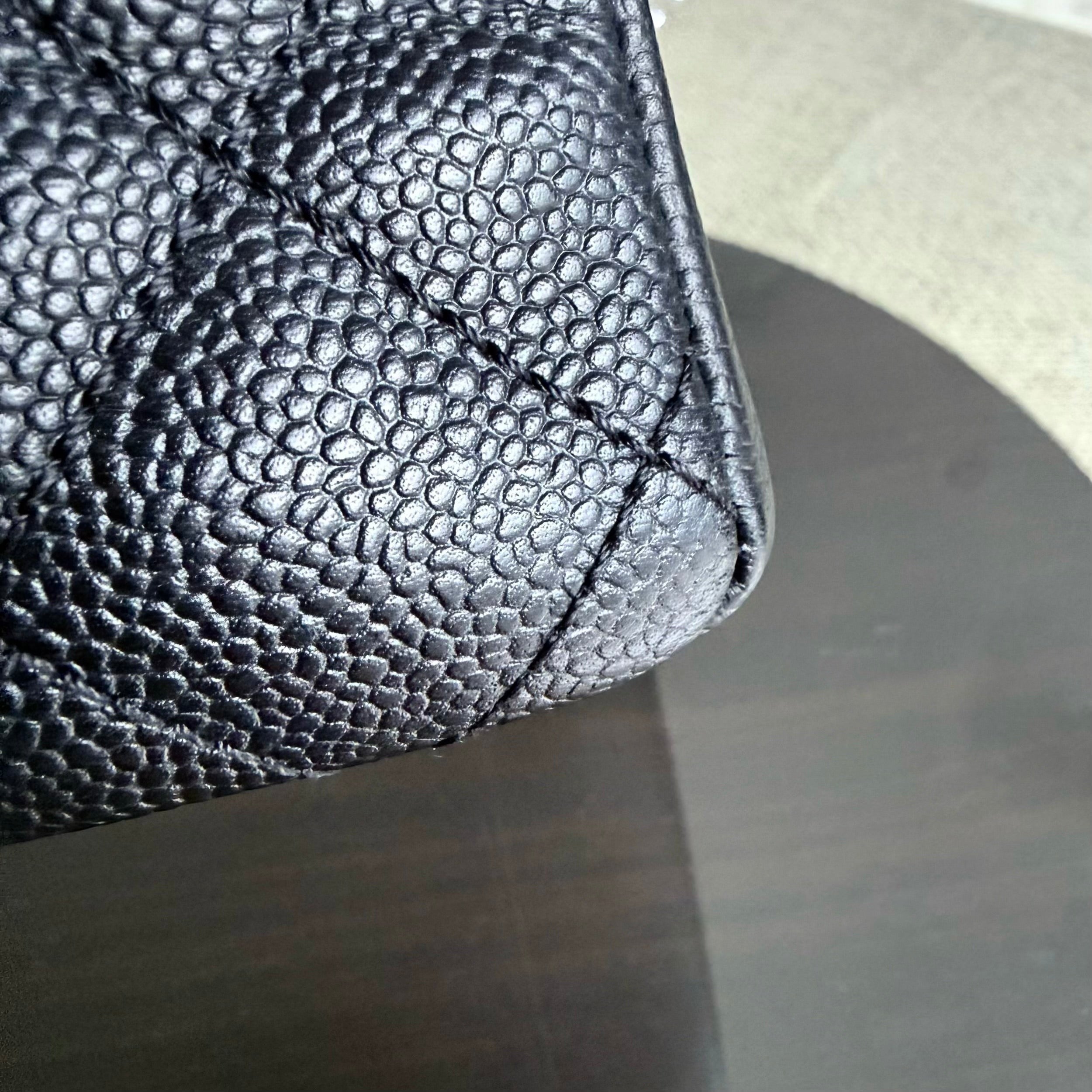 Chanel GST Grand Shopping Tote - Caviar Quilted Black Gold Hardware Series 17