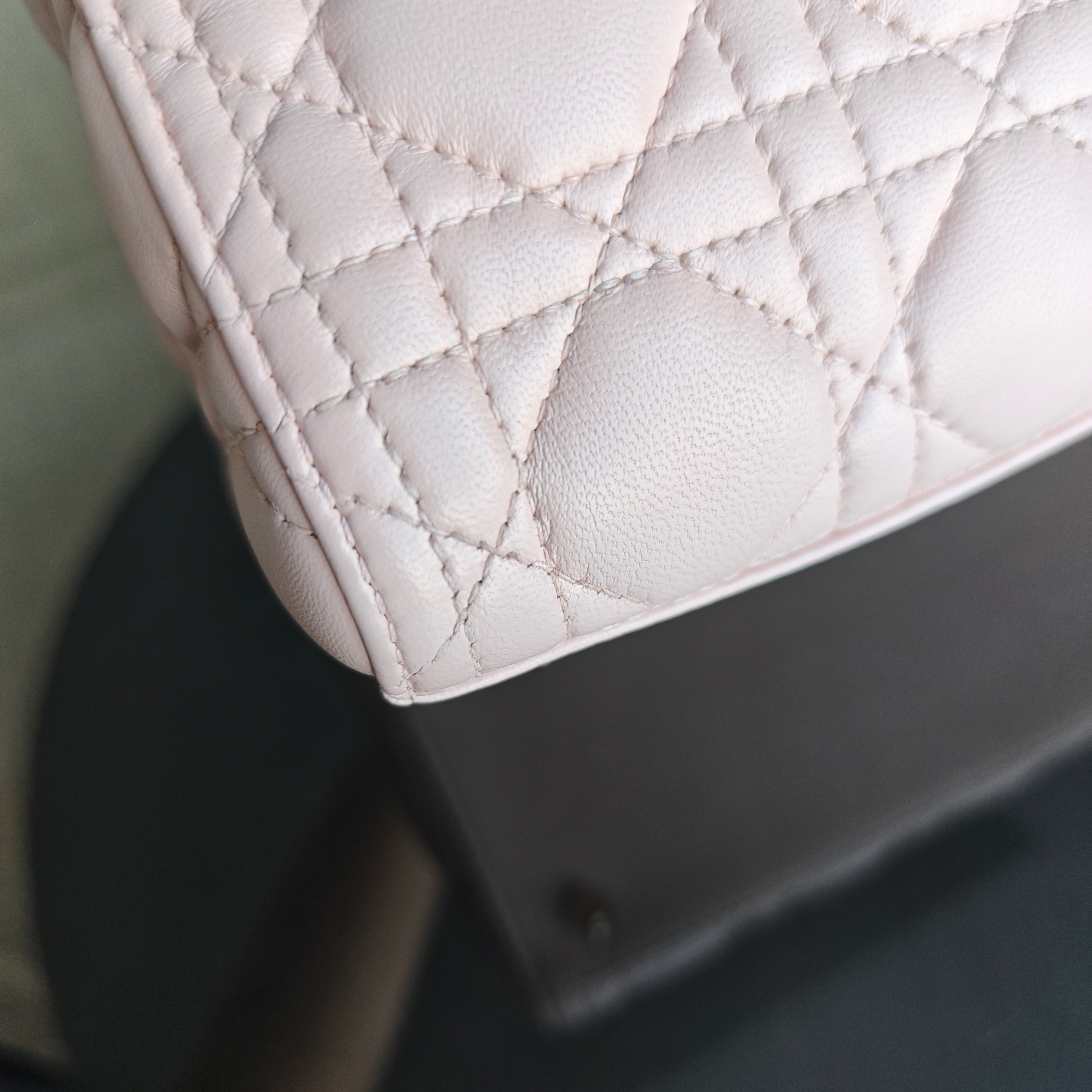 Dior Lady Medium - Cannage Lambskin Sakura Pink Gold Hardware NO STRAP