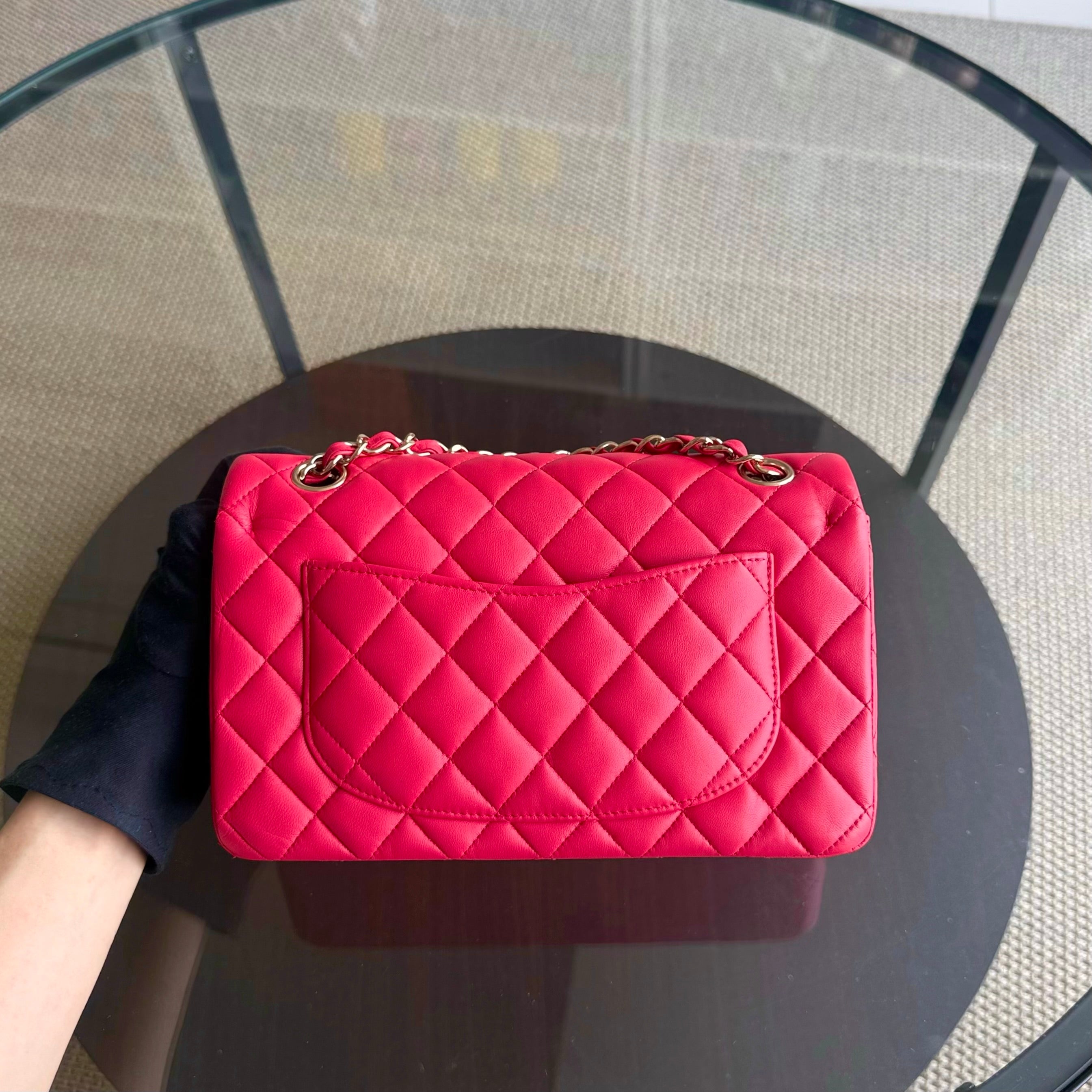 Chanel Classic Flap Small - 23CM Quilted Lambskin Red Gold Hardware Series 25