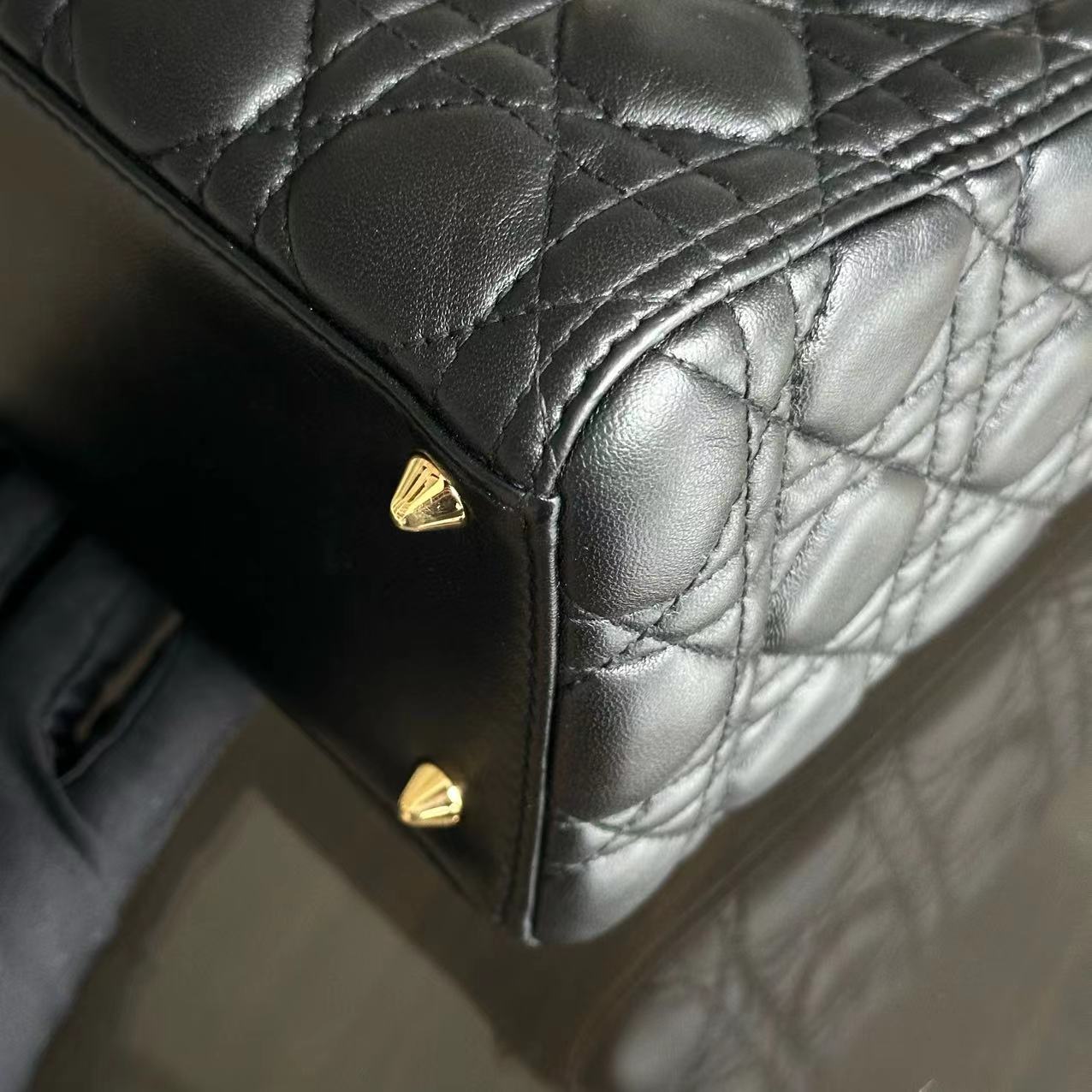 Dior Lady Medium Cannage Lambskin Black GHW