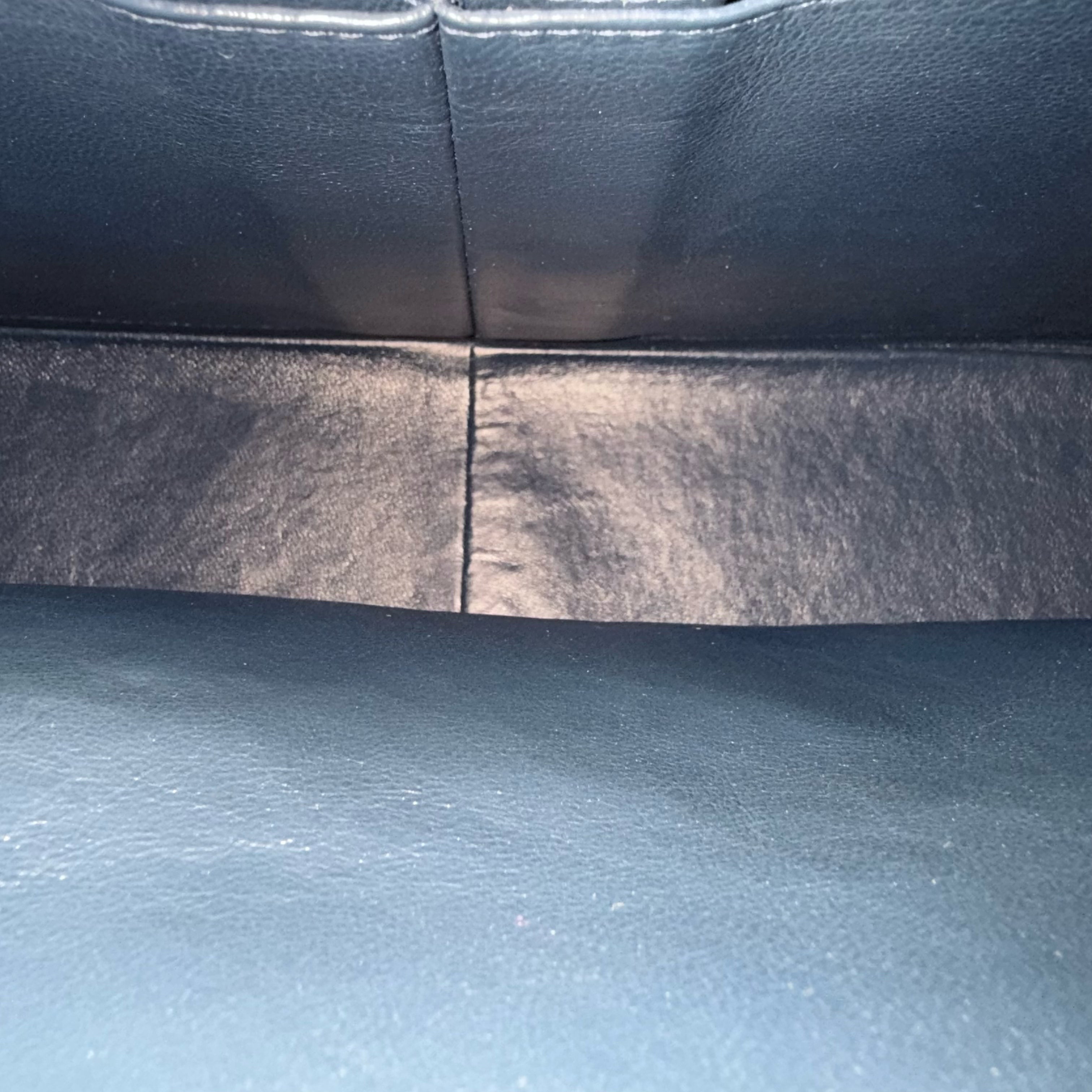 Chanel Classic Flap Maxi - Caviar Double Flap 34CM Quilted Dark Blue Silver Hardware Series 15