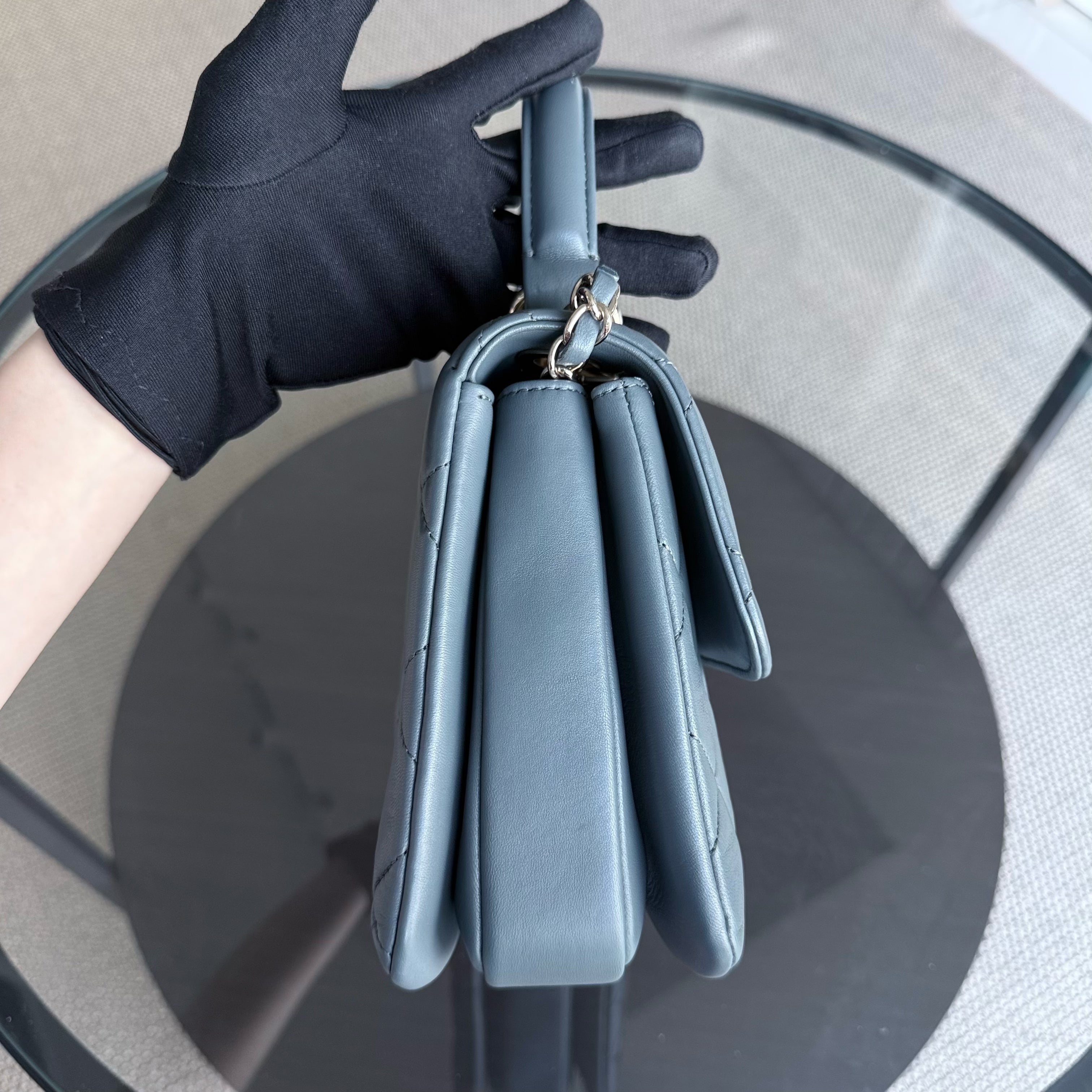 Chanel Trendy CC Small - Quilted Lambskin Haze Blue Gold Hardware Series 26