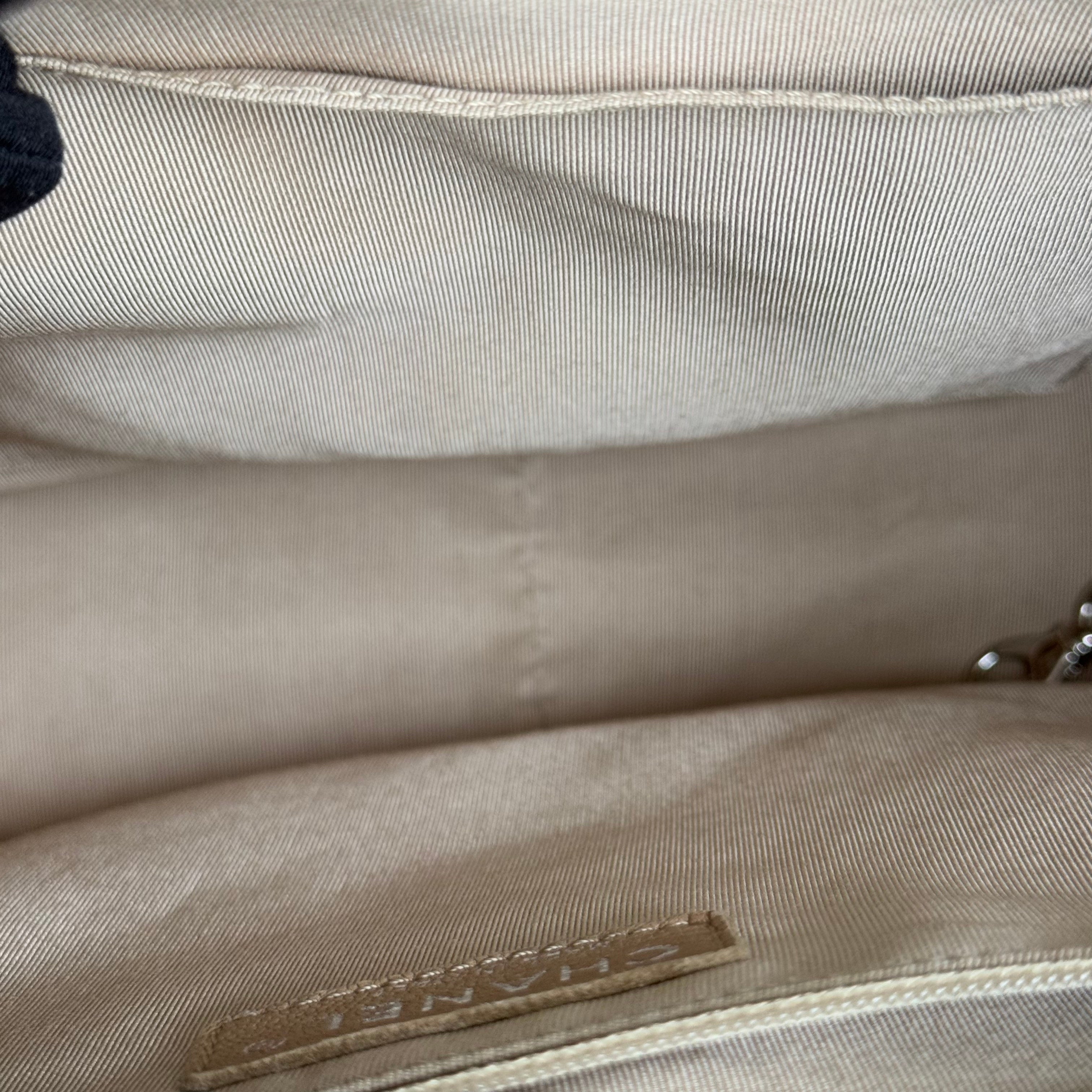 Chanel PST Petite Shopping Tote - Quilted Caviar Light Blue Silver Hardware Series 14