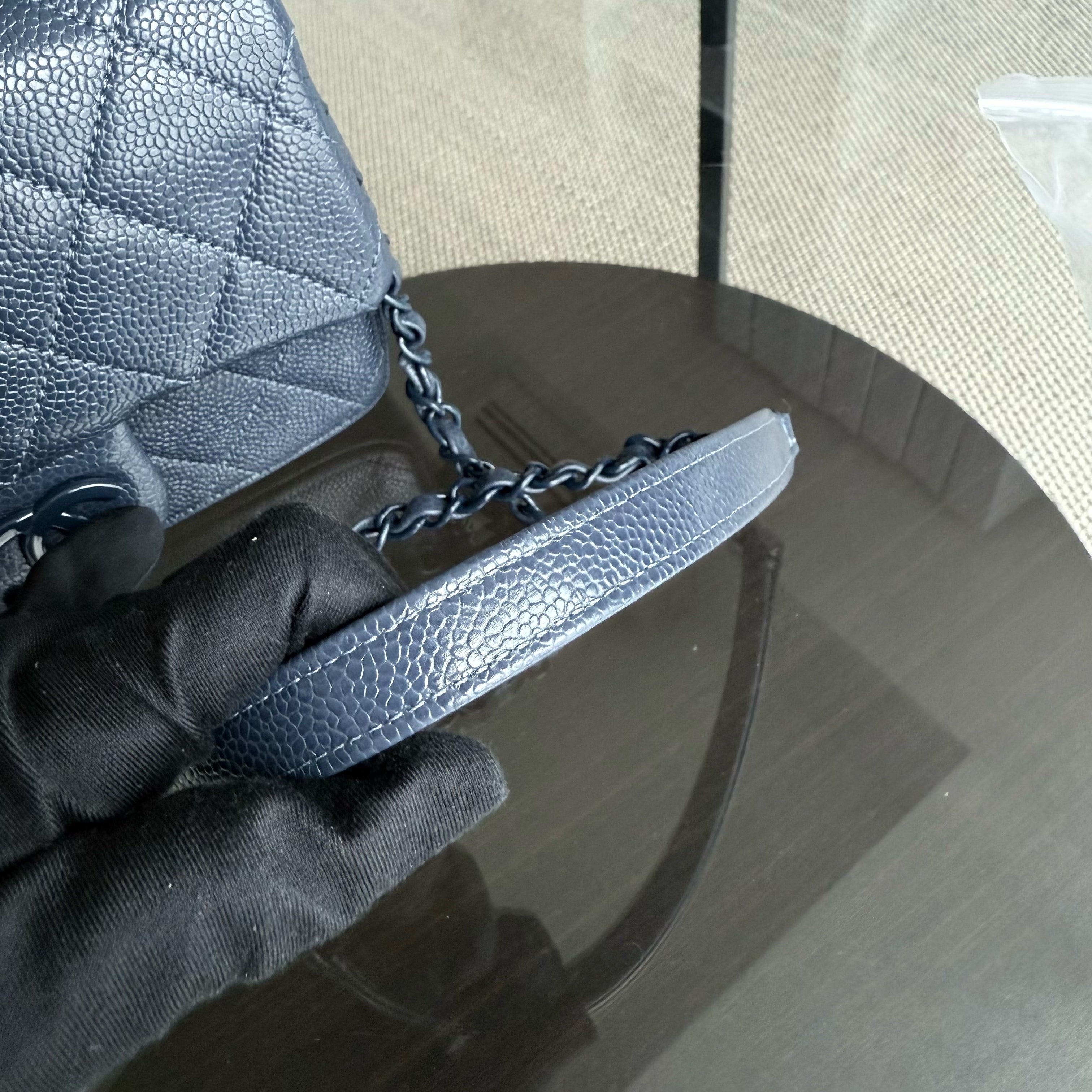 Chanel CC Flap Mini Square - Caviar Quilted All Blue Hardware Series 29