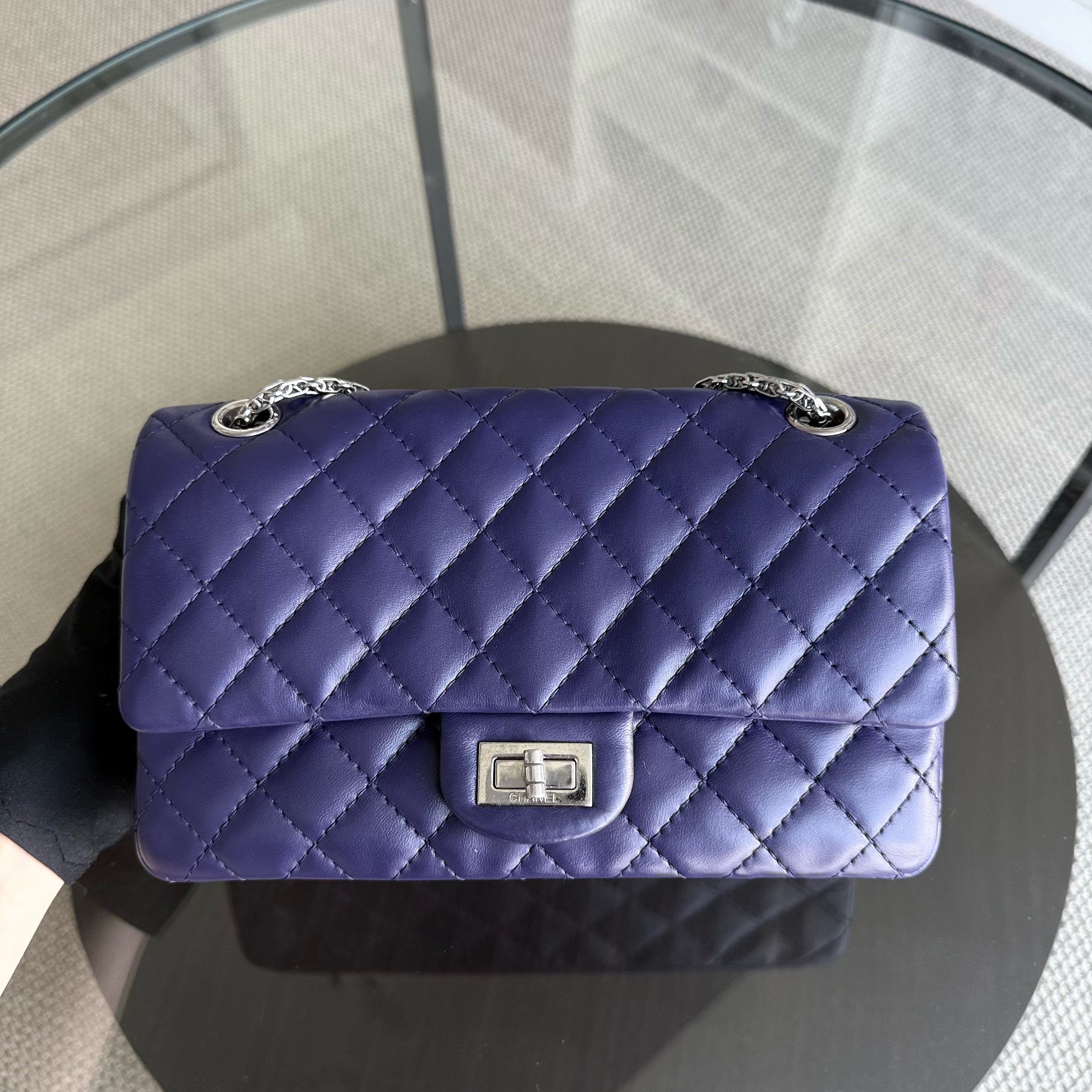 Chanel 2.55 Reissue 225 Small - 24CM Quilted Lambskin Dark Purple Series 14