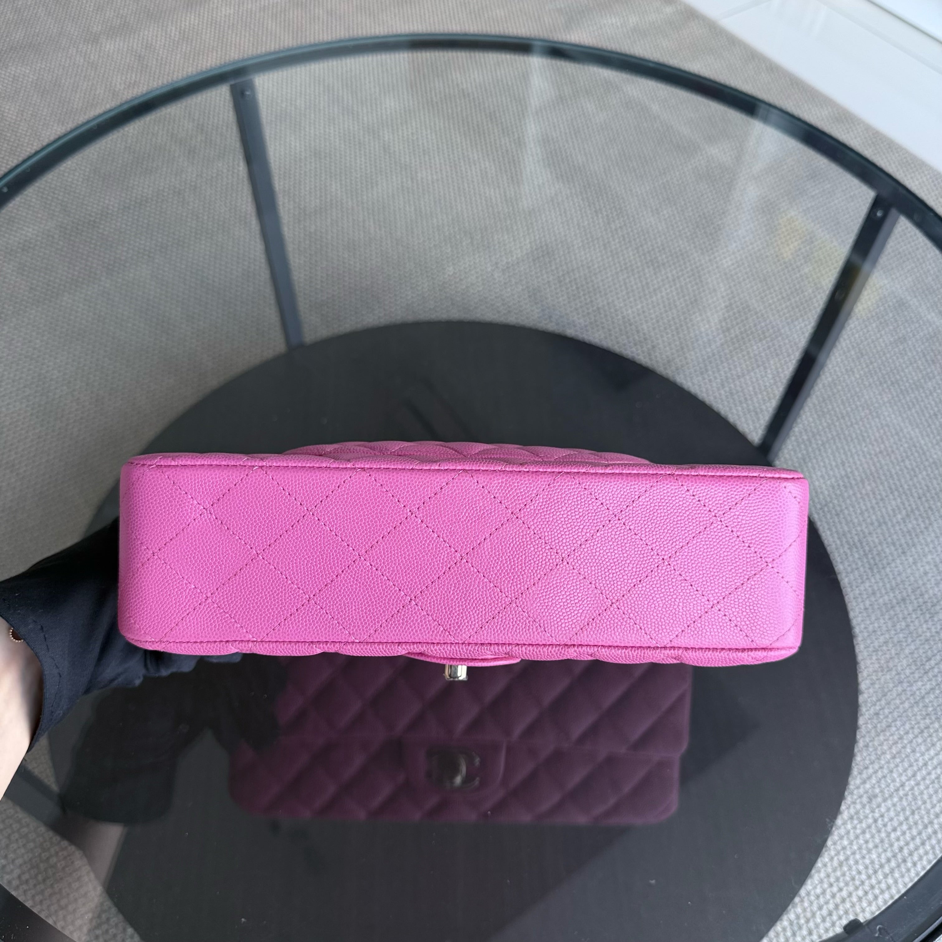 Chanel Classic Flap Medium - Caviar 25CM Quilted Grained Calfskin Barbie Pink Gold Hardware Series 27