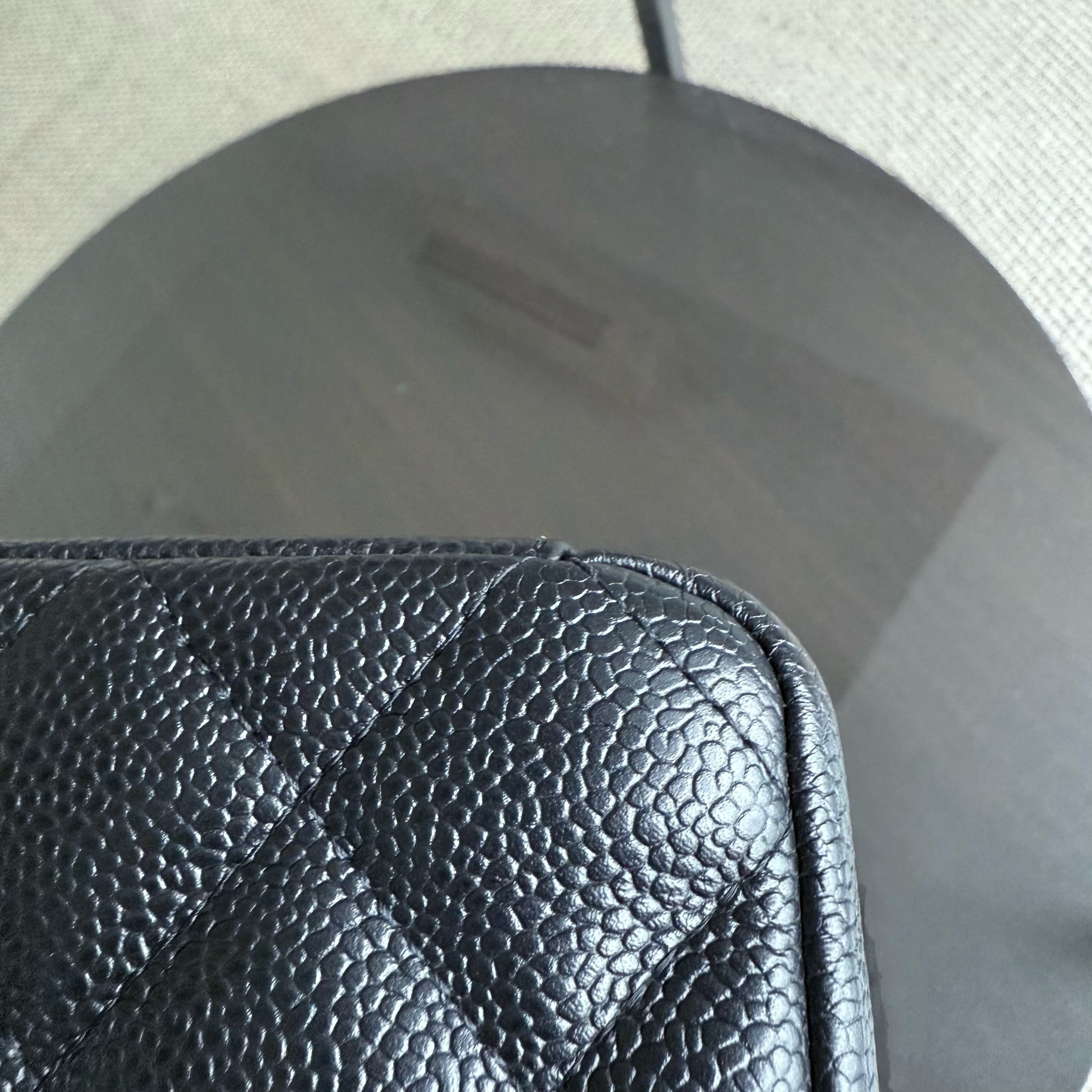 Chanel PST Petite Shopping Tote - Caviar Quilted Black Gold Hardware Series 8