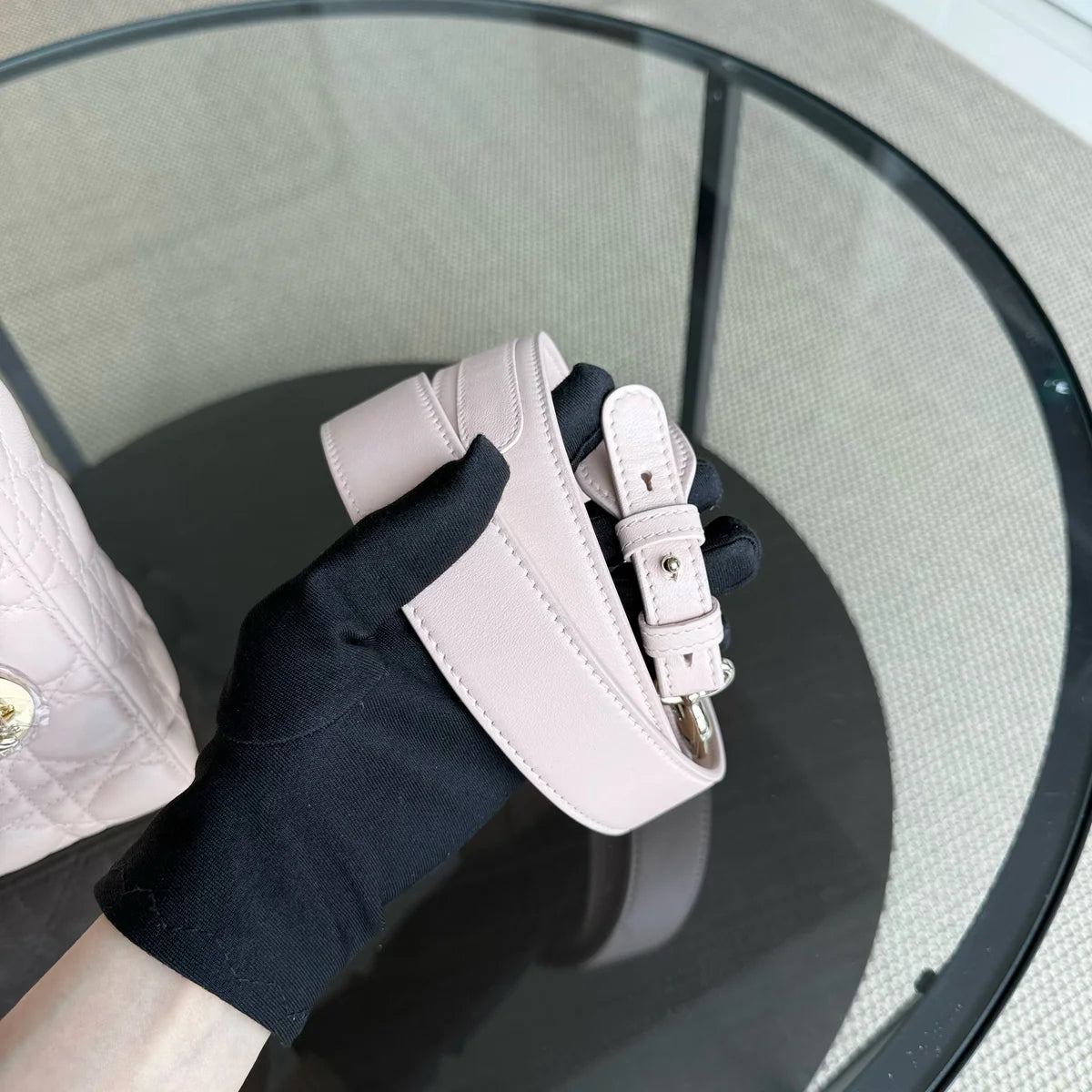 Dior Lady Small ABC - Cannage Lambskin MyABC Light Pink Gold Hardware