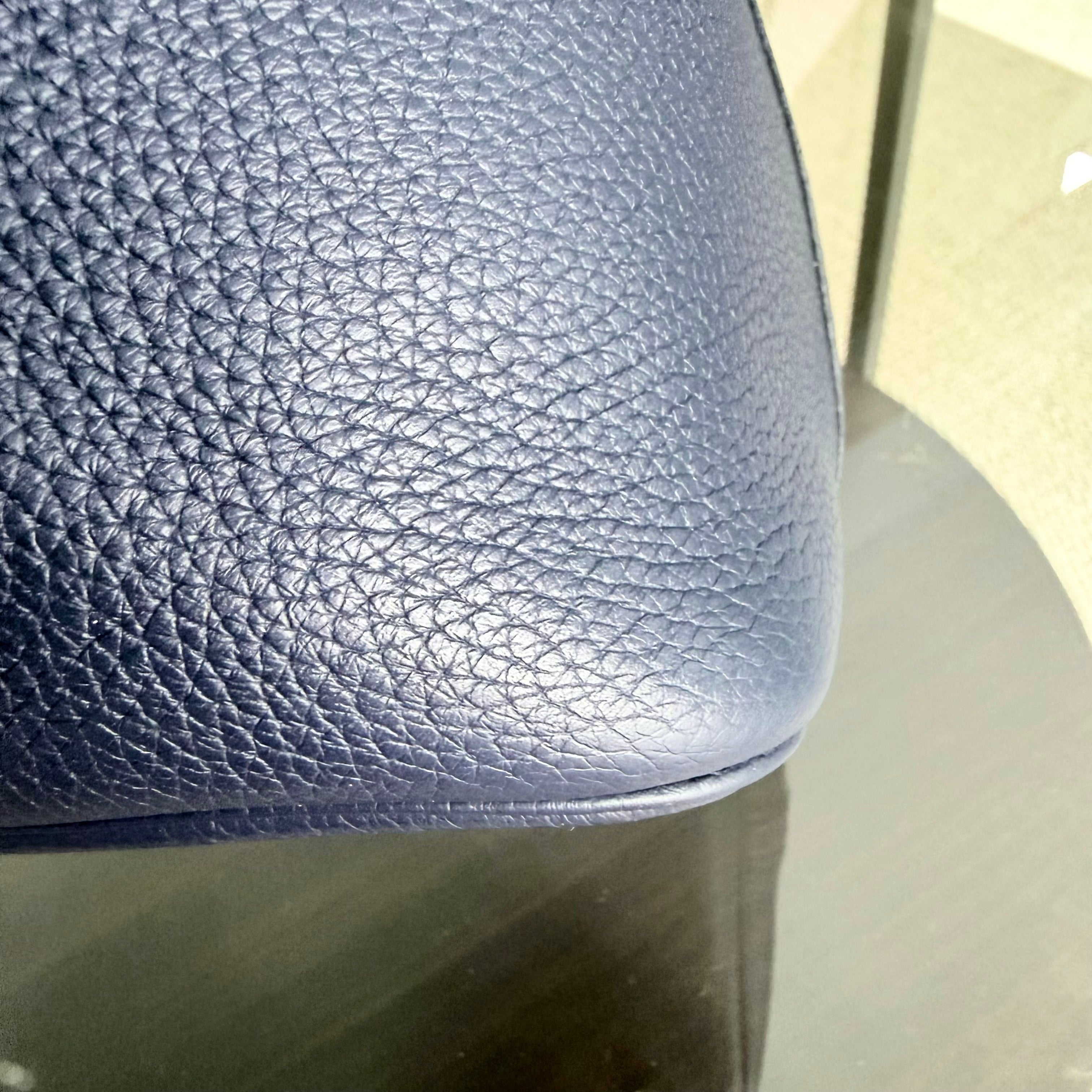 Hermes Picotin 22 - Midnight Blue Clemence Togo Leather Silver Hardware Stamp A