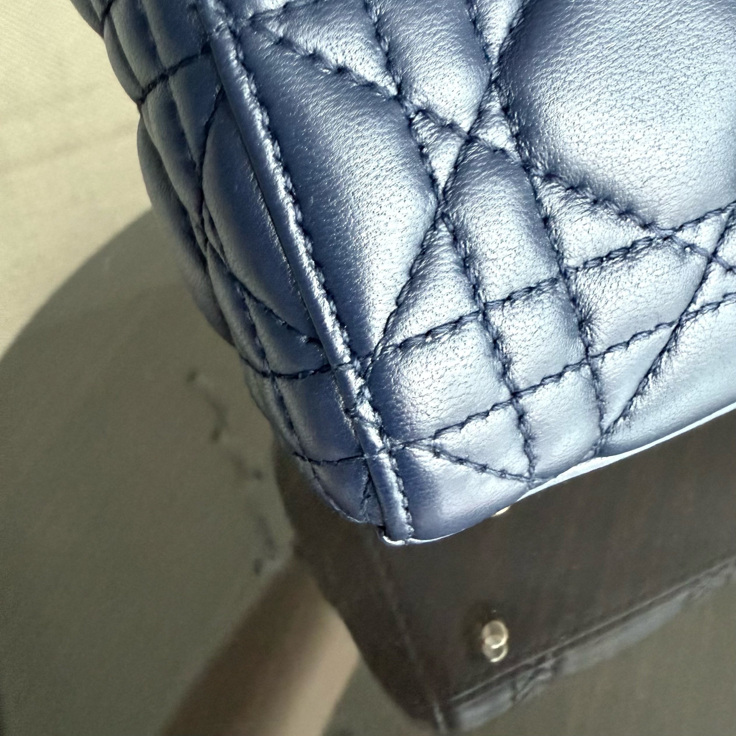 Dior Lady Mini - Cannage Lambskin Dark Blue Gold Hardware Adjustable Strap