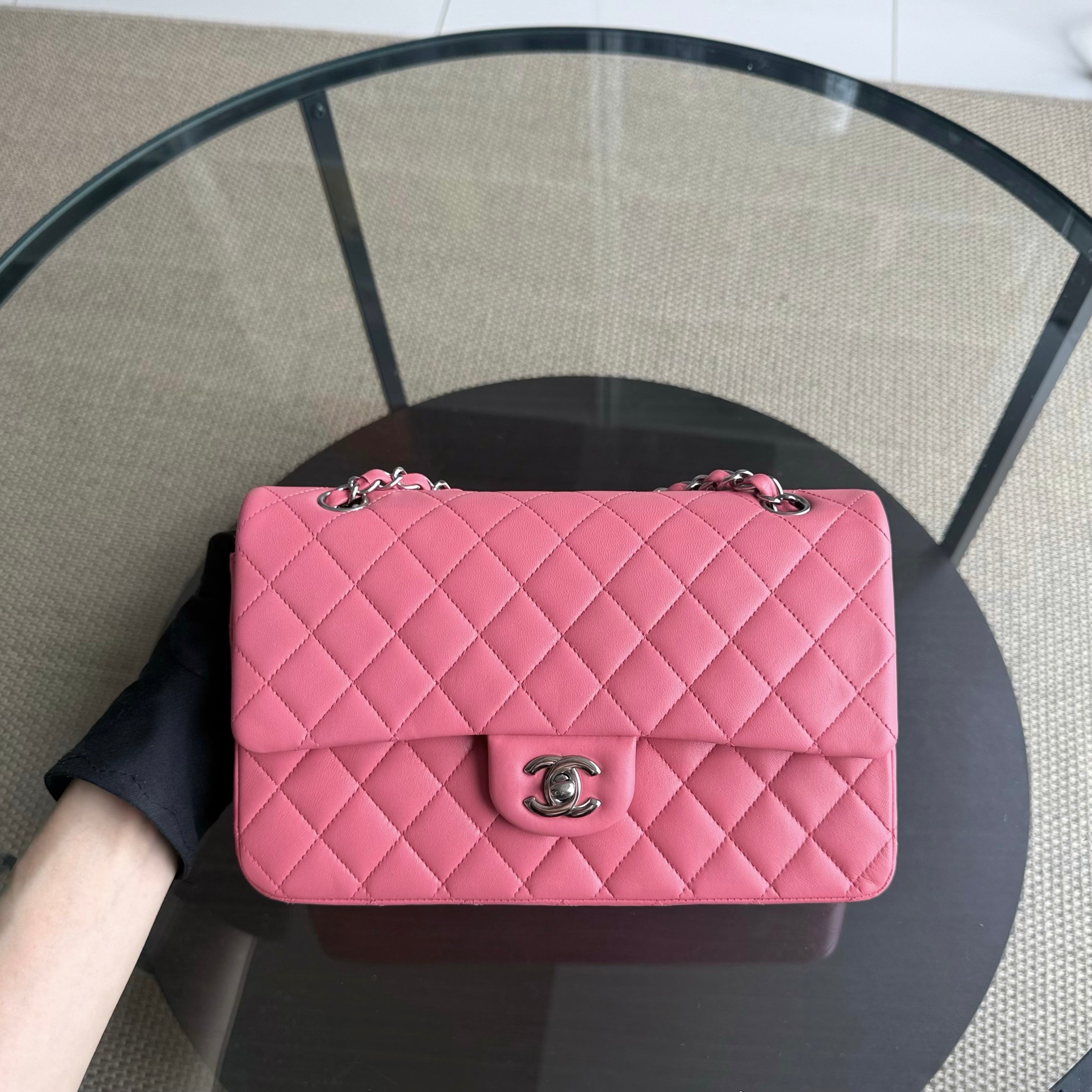 Chanel Classic Flap Medium - 25CM Quilted Lambskin Light Pink Gold Hardware Series 16