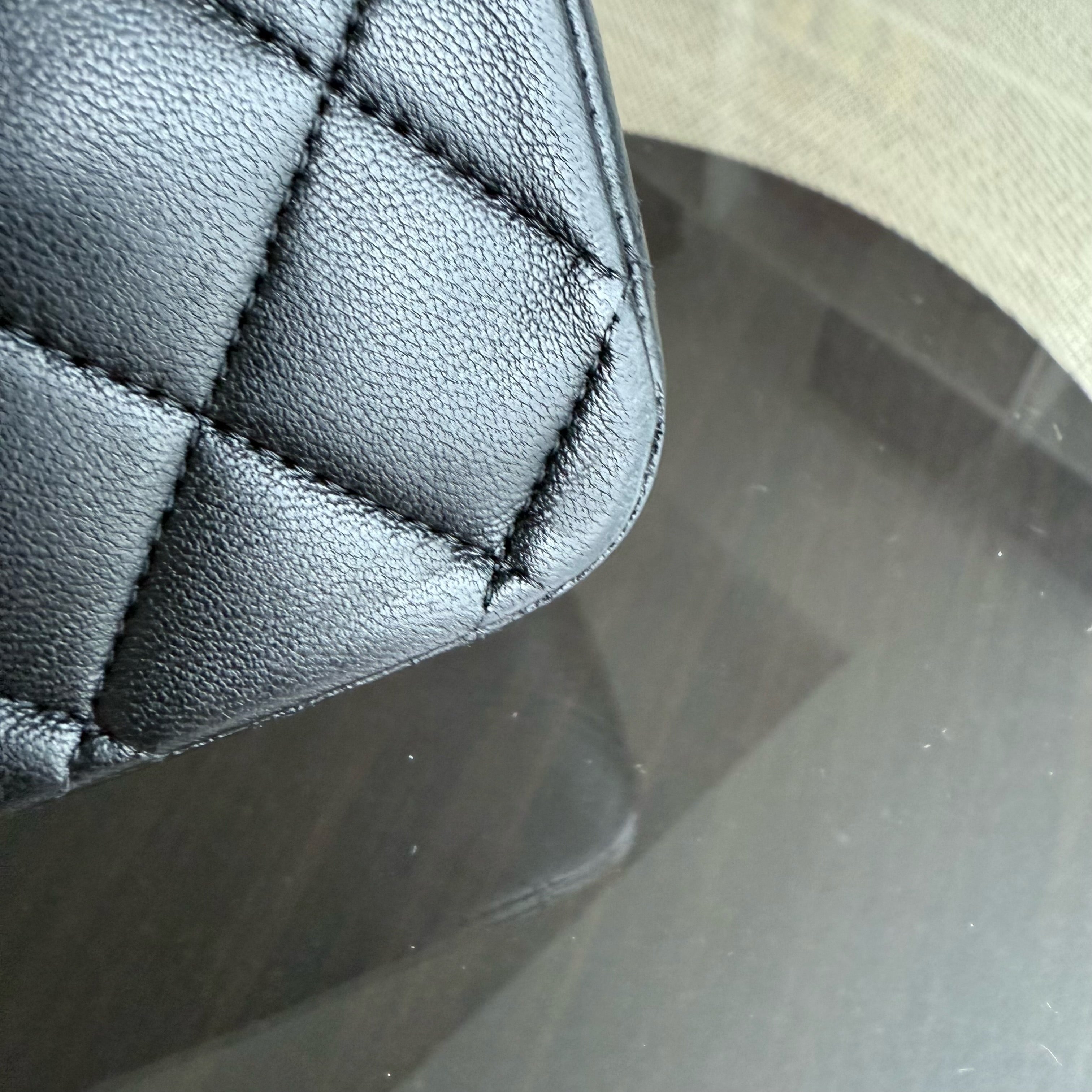 Chanel Classic Flap Medium - 25CM Quilted Lambskin Black Gold Hardware Series 13