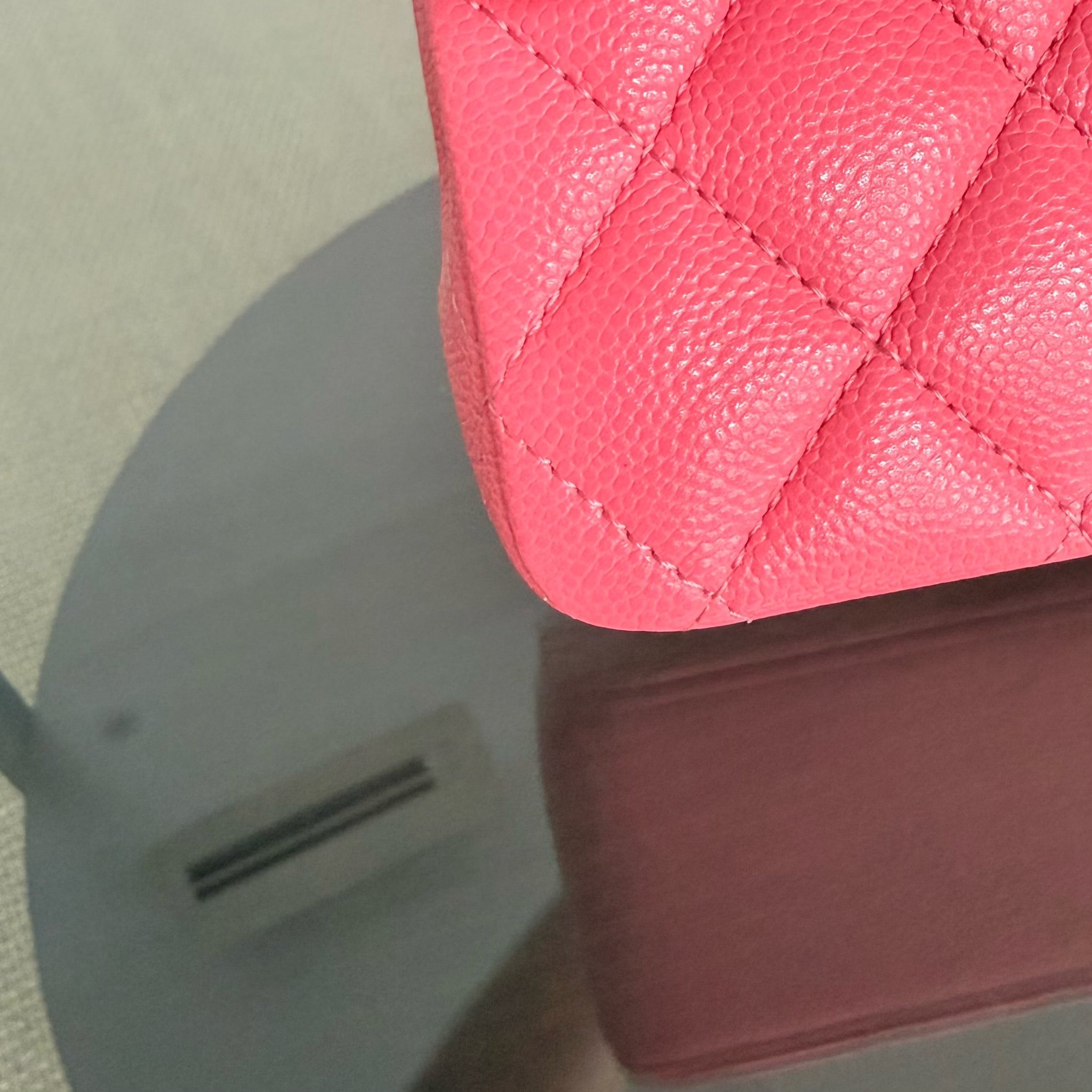 Chanel Classic Flap Medium Microchip - 25CM Quilted Caviar Pink Limited Edition Hardware