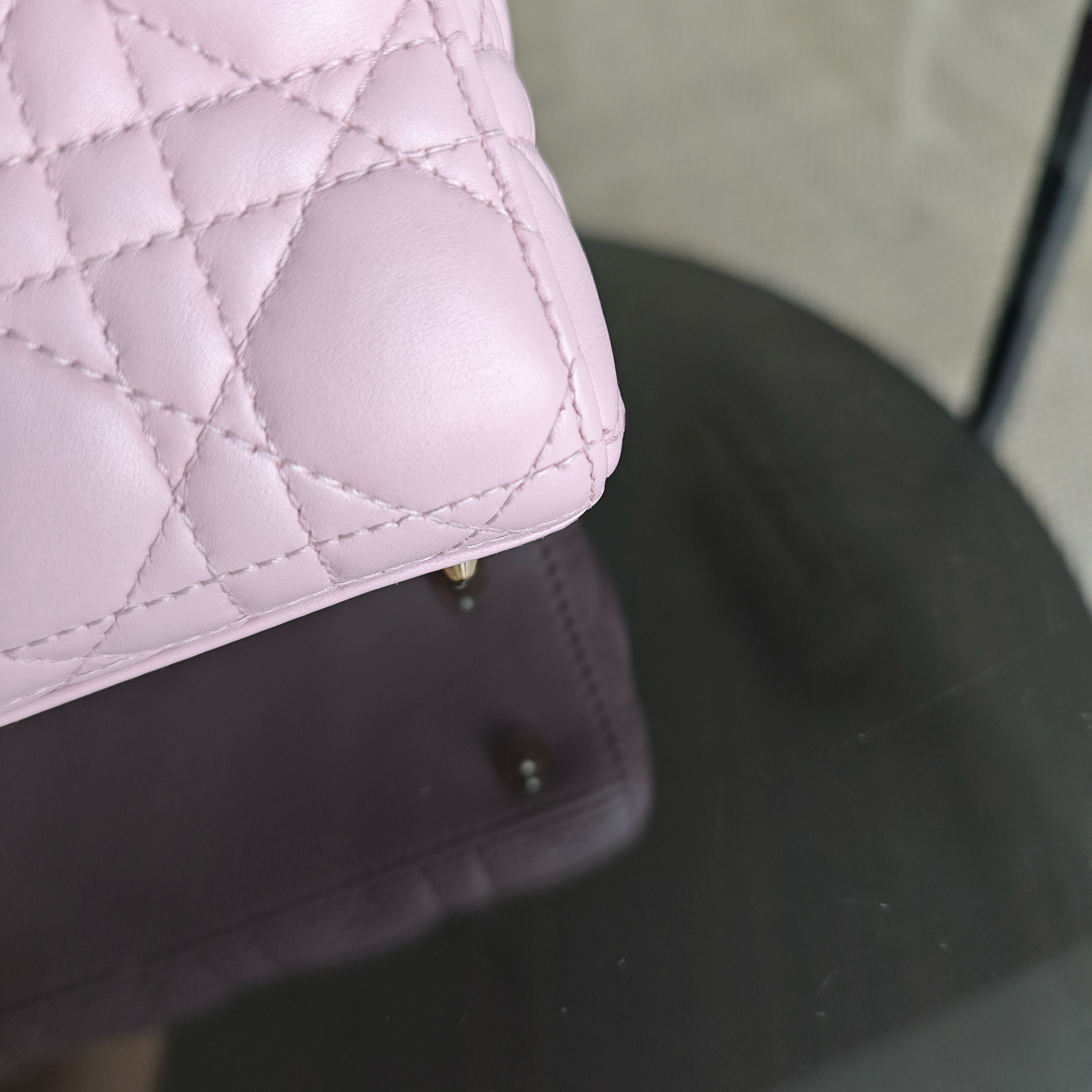 Dior Lady Small - Cannage Lambskin Pink Gold Hardware