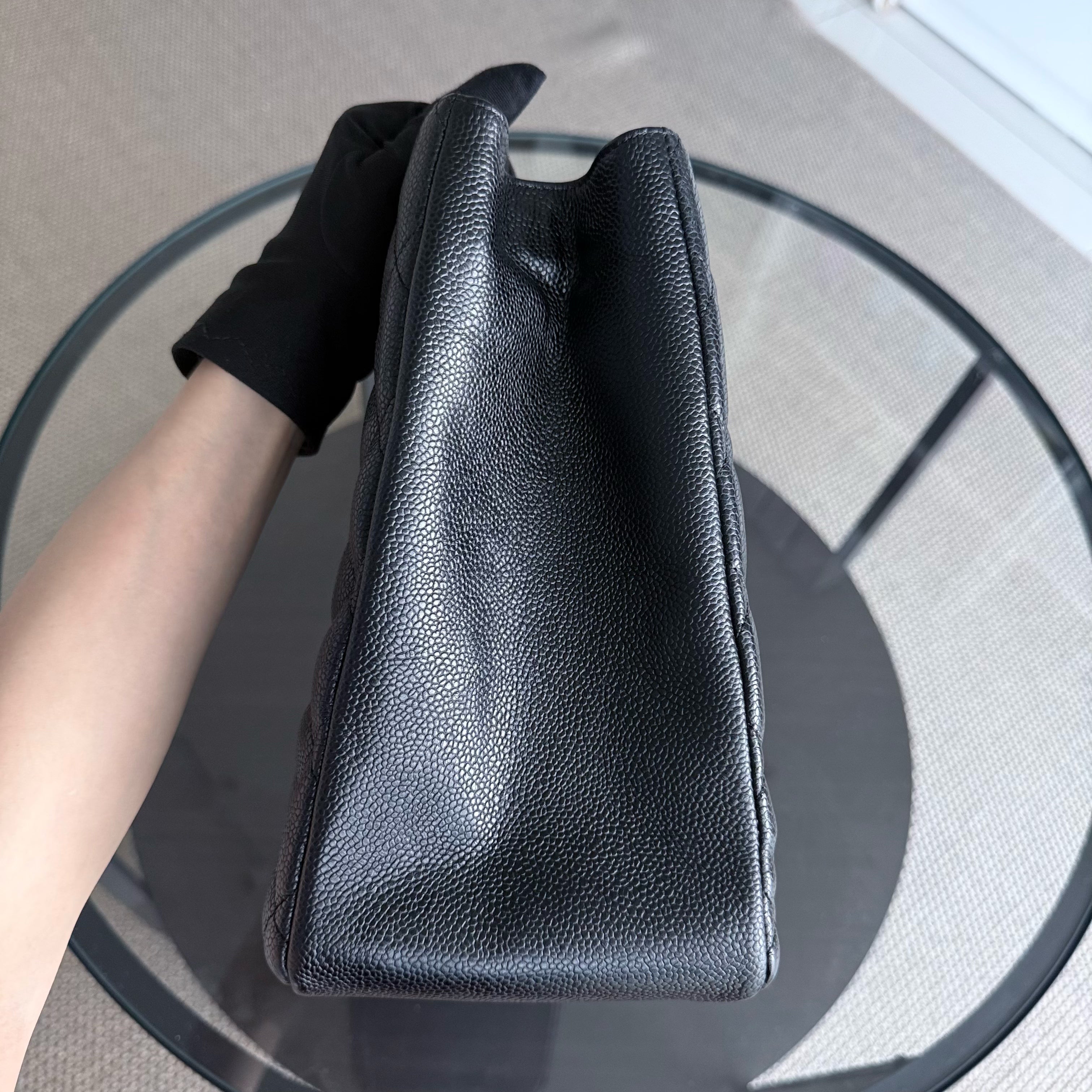 Chanel GST Grand Shopping Tote - Caviar Quilted Black Gold Hardware Series 11