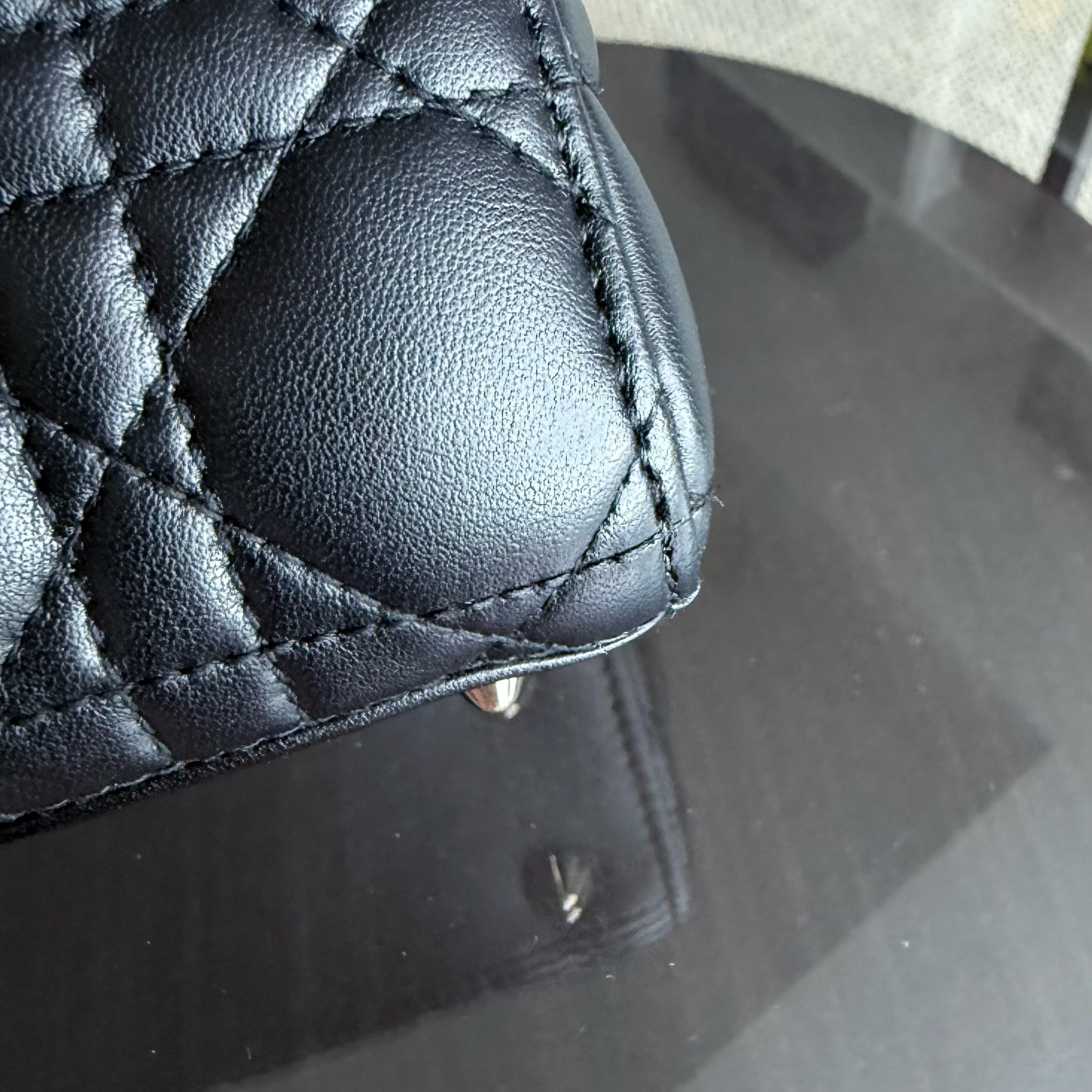 Dior Lady Small Flap - Cannage Lambskin Black Gold Hardware