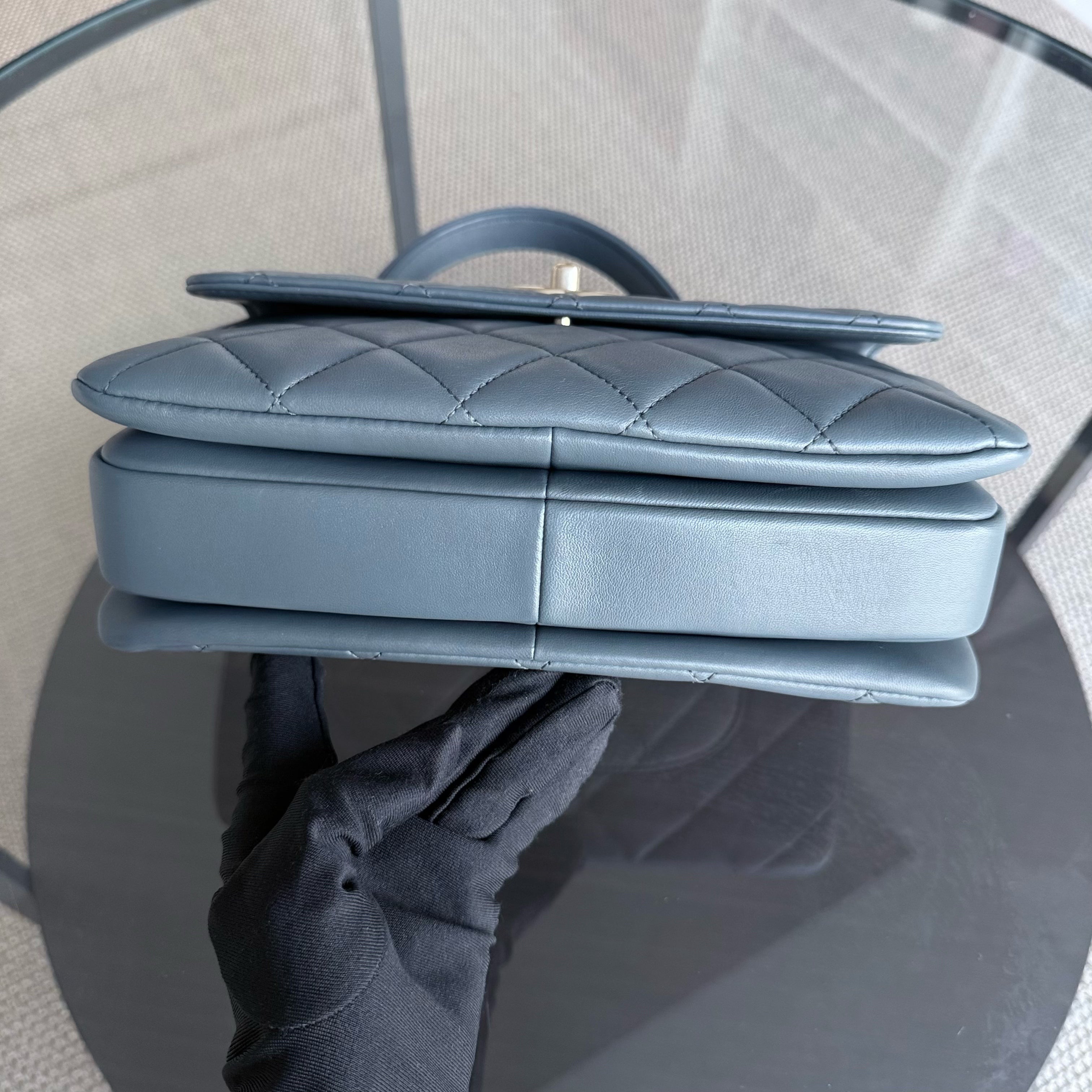 Chanel Trendy CC Small - Quilted Lambskin Haze Blue Gold Hardware Series 26