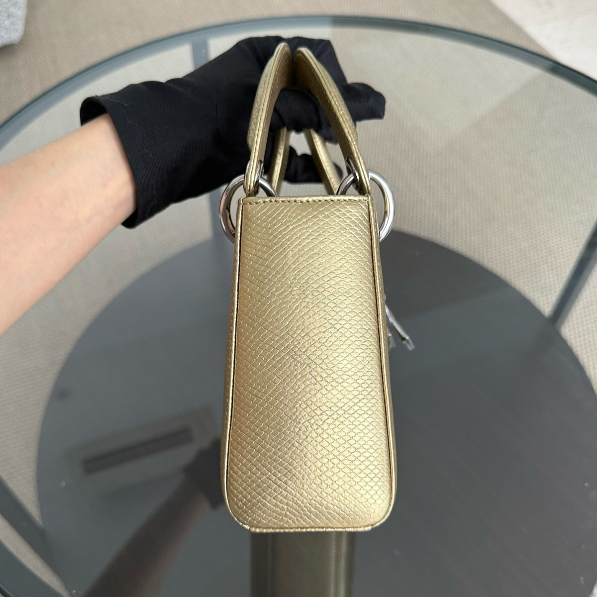 Dior Lady Mini - Exotic Lizard Gold Hardware