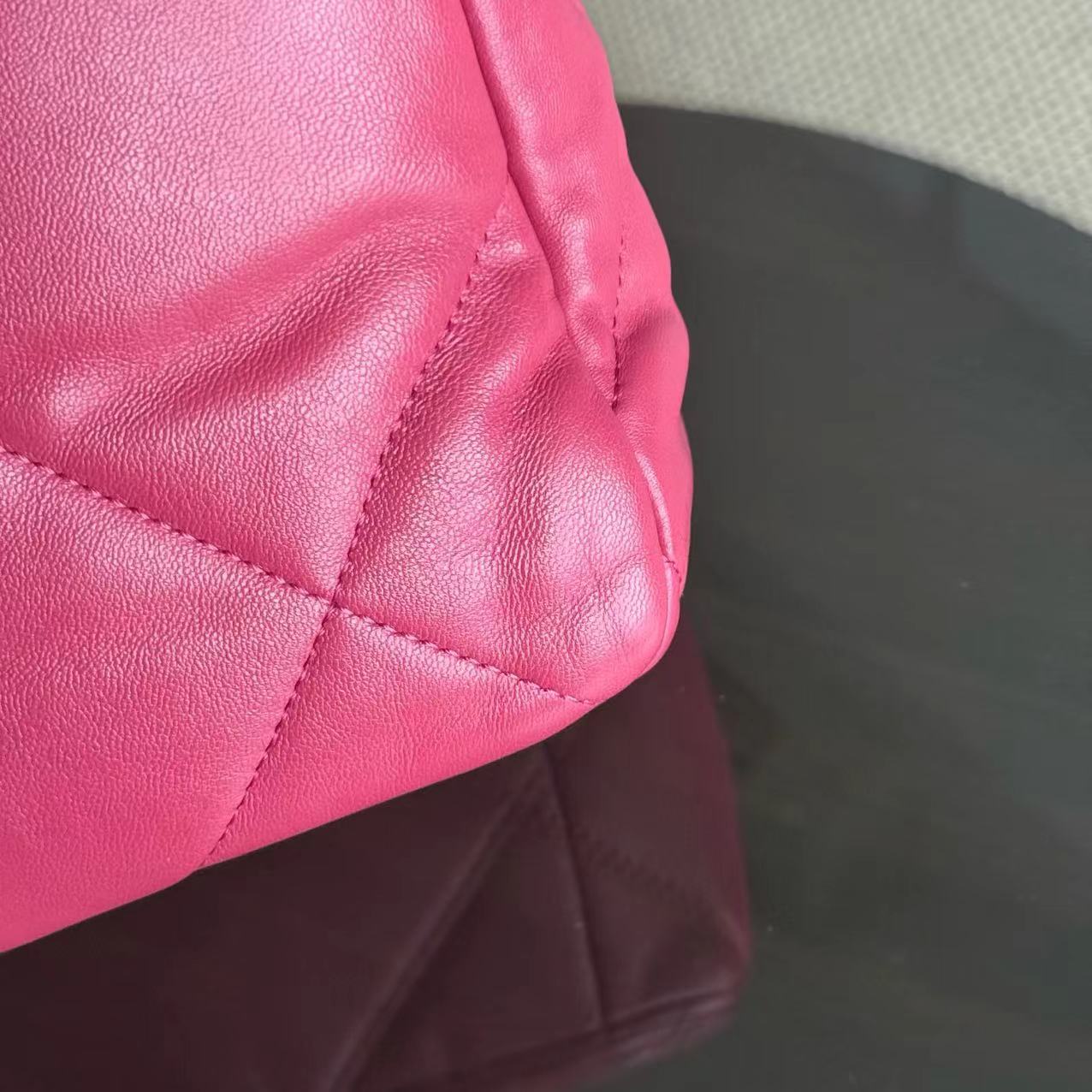 Chanel 19 Bag Medium - C19 Goatskin Hot Pink Two Tone Gold Hardware