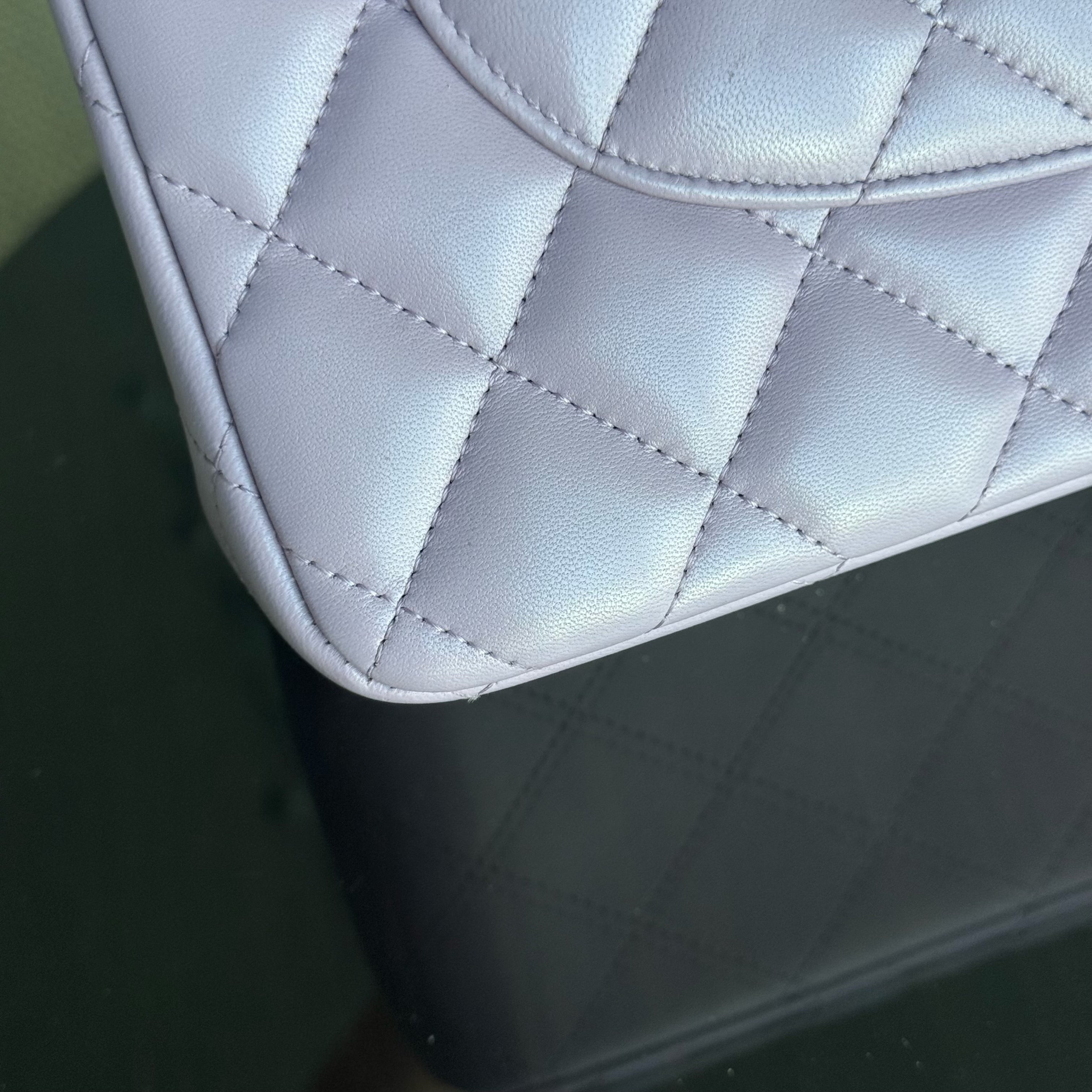Chanel Classic Flap Jumbo - Double Flap 30CM Quilted Lambskin Light Violet Hardware Series 16