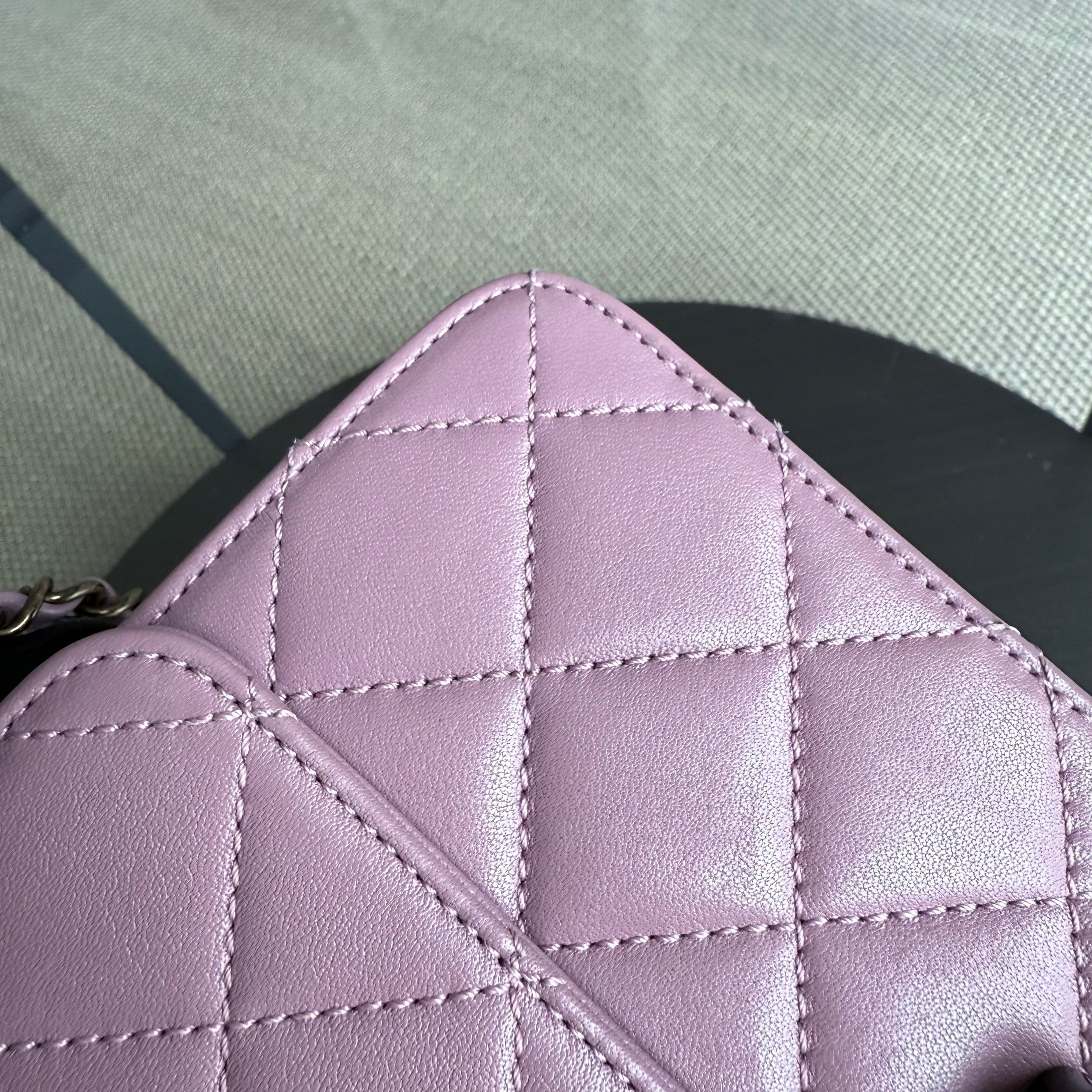 Chanel Beauty Lock Flap - 28CM Quilted Sheetskin Pink Gold Hardware Series 22