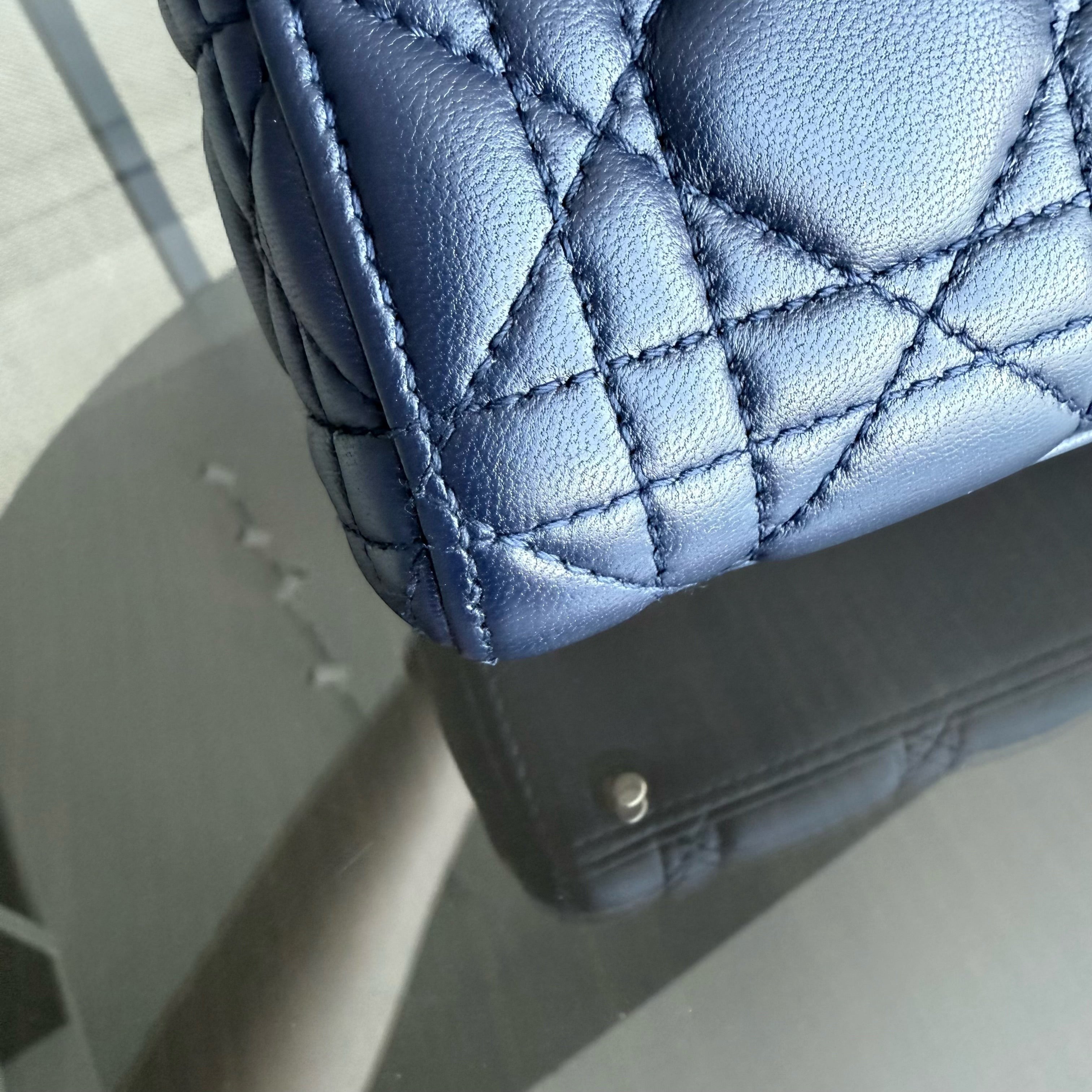 Dior Lady Mini - Cannage Lambskin Dark Blue Gold Hardware Chain Strap