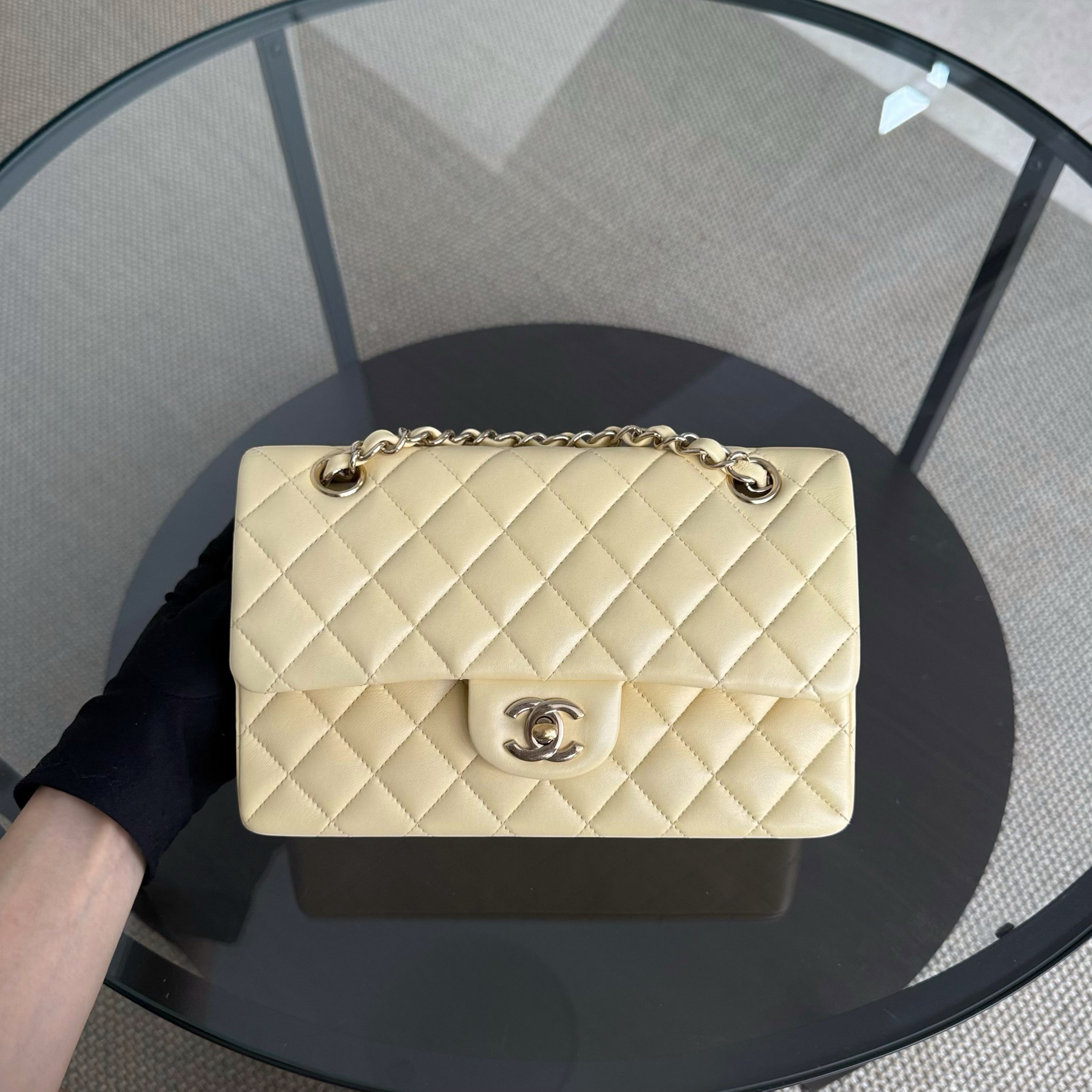 Chanel Classic Flap Small - Lambskin 23CM Light Yellow Gold Hardware Series 30