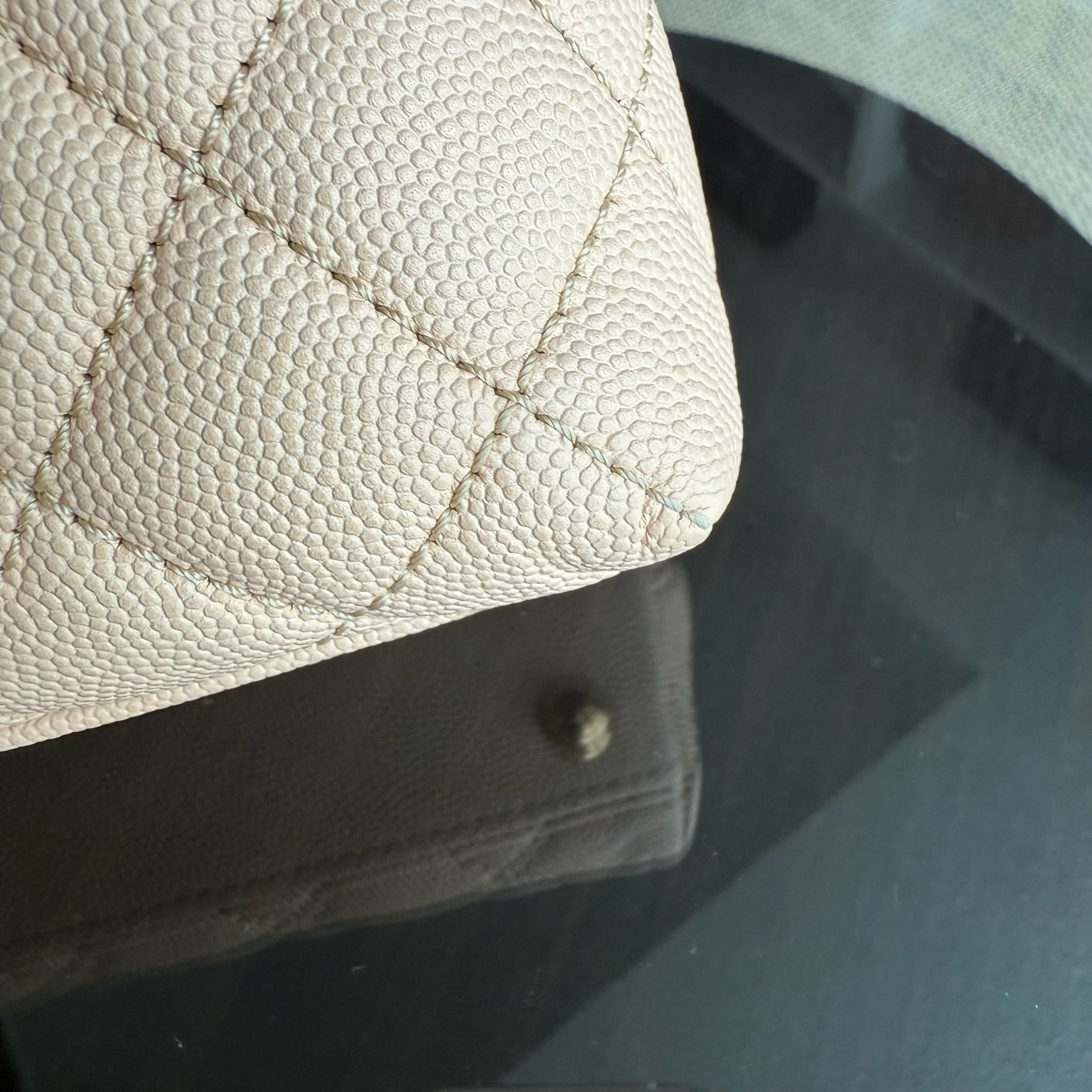 Chanel Coco Handle Small - Caviar Quilted Beige Gold Hardware Series 24