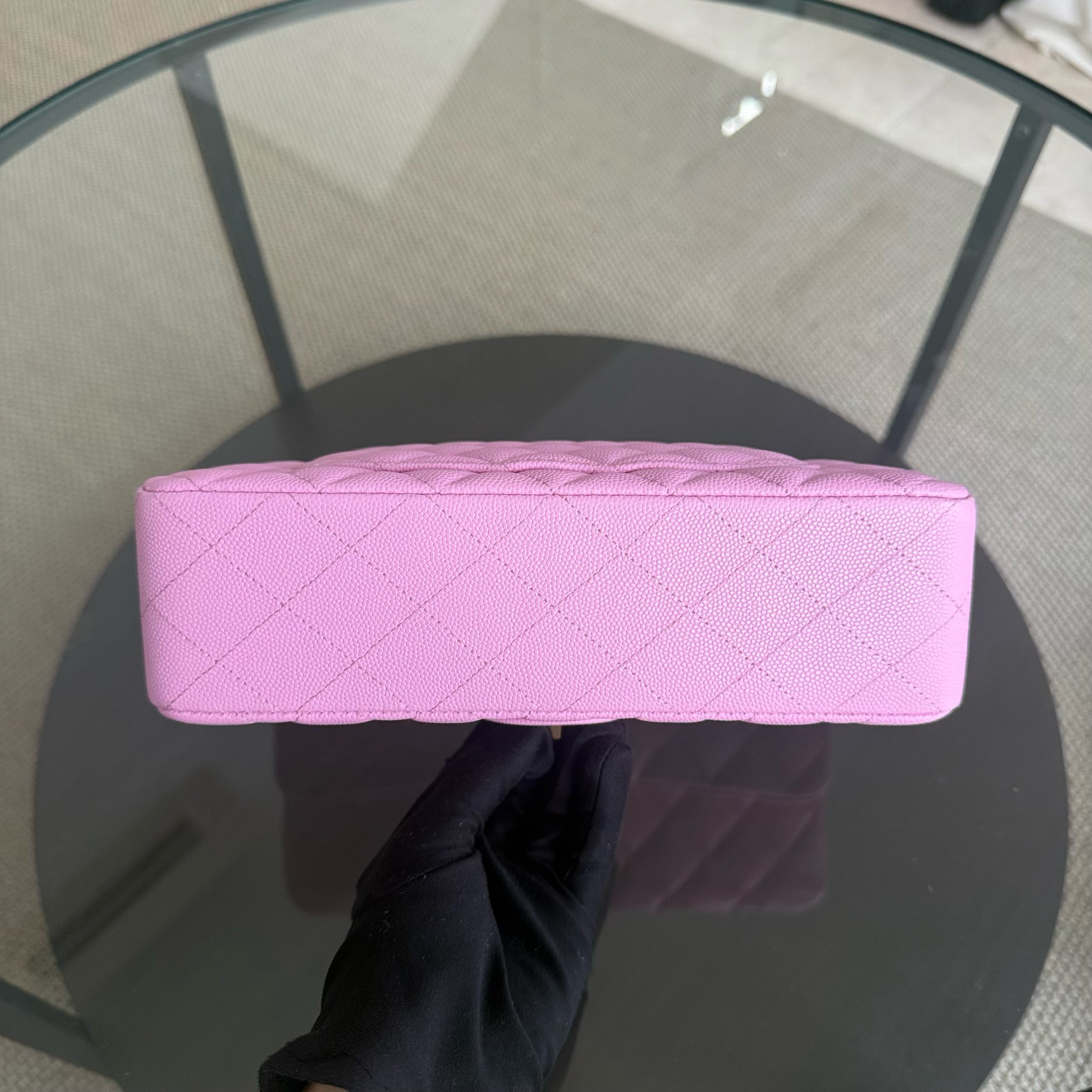 Chanel Classic Flap Small - Caviar 23CM Quilted Barbie Pink Light Gold Hardware Microchip