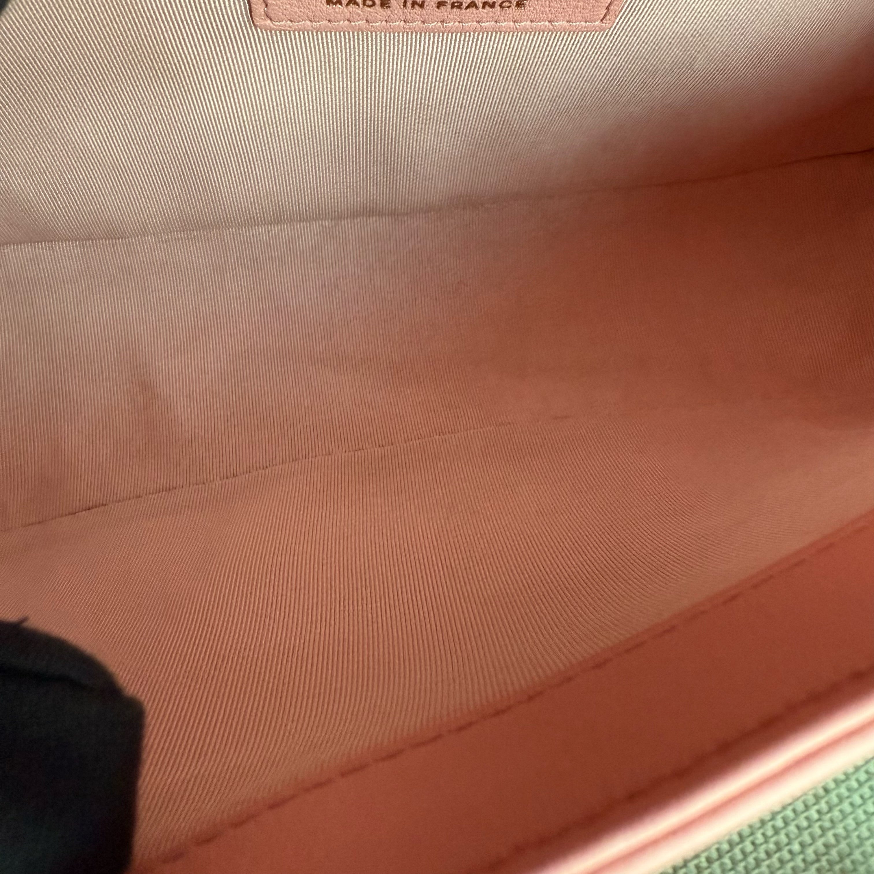 Chanel Boy Medium - 25CM Quilted Calfskin Pink Gold Hardware Series 27