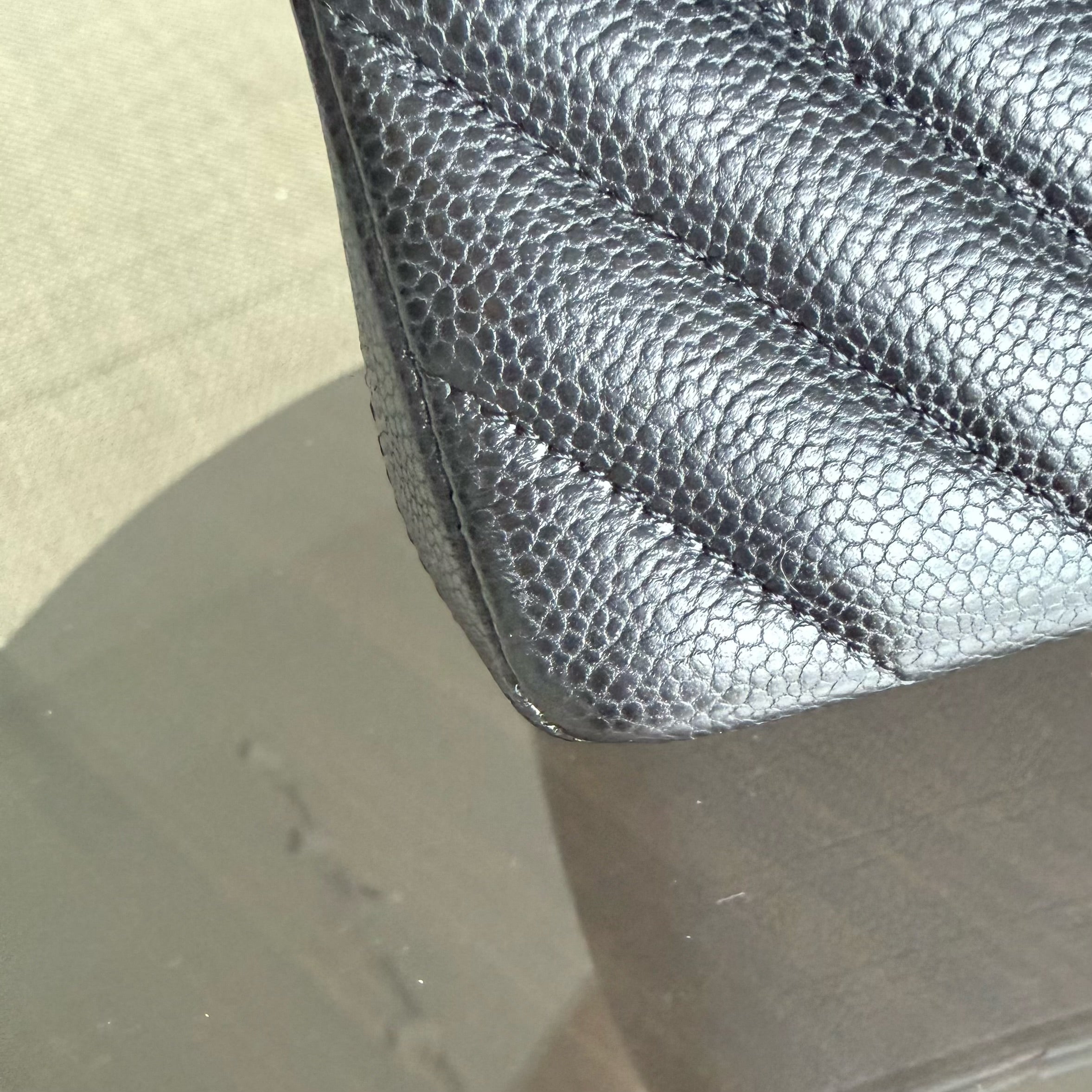 Chanel Classic Flap Small - Caviar 23CM Chevron Black Gold Hardware Series 30