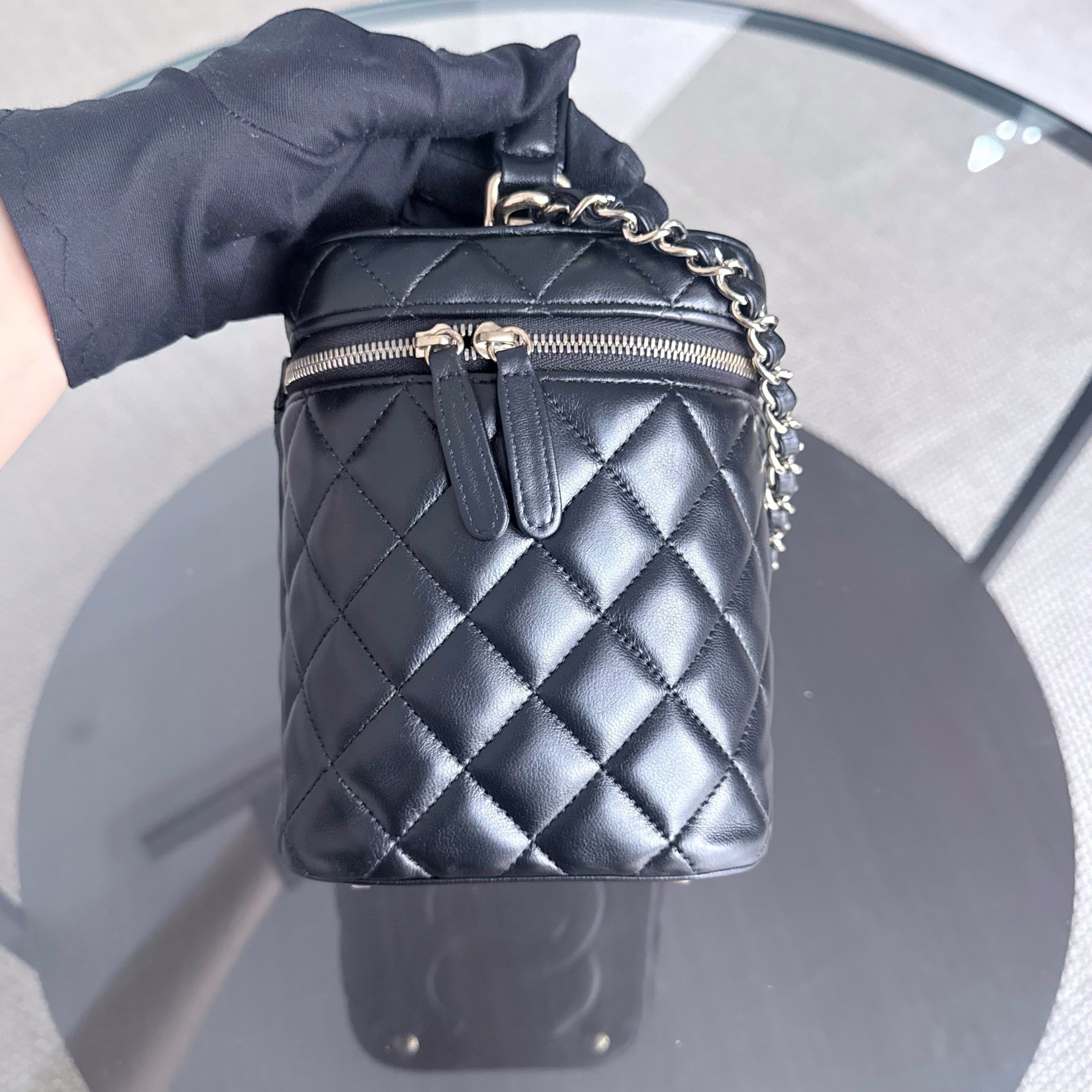 Chanel Trendy CC Vanity Black Lambskin Gold Hardware Microchip