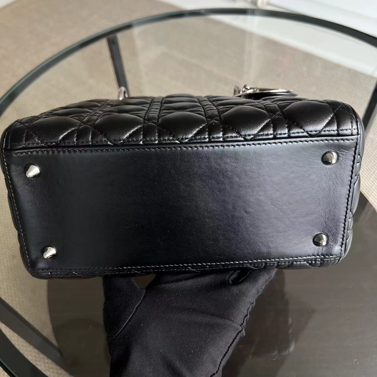 Dior Lady Medium Cannage Lambskin Black SHW