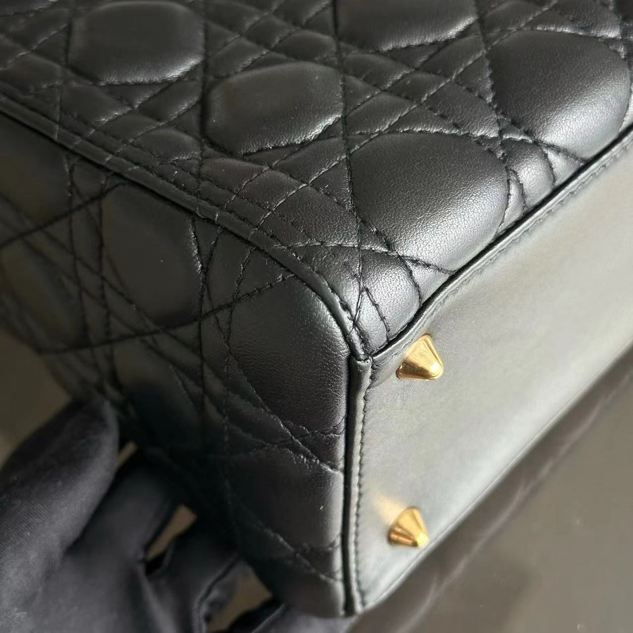 Dior Lady Medium Cannage Lambskin Black GHW