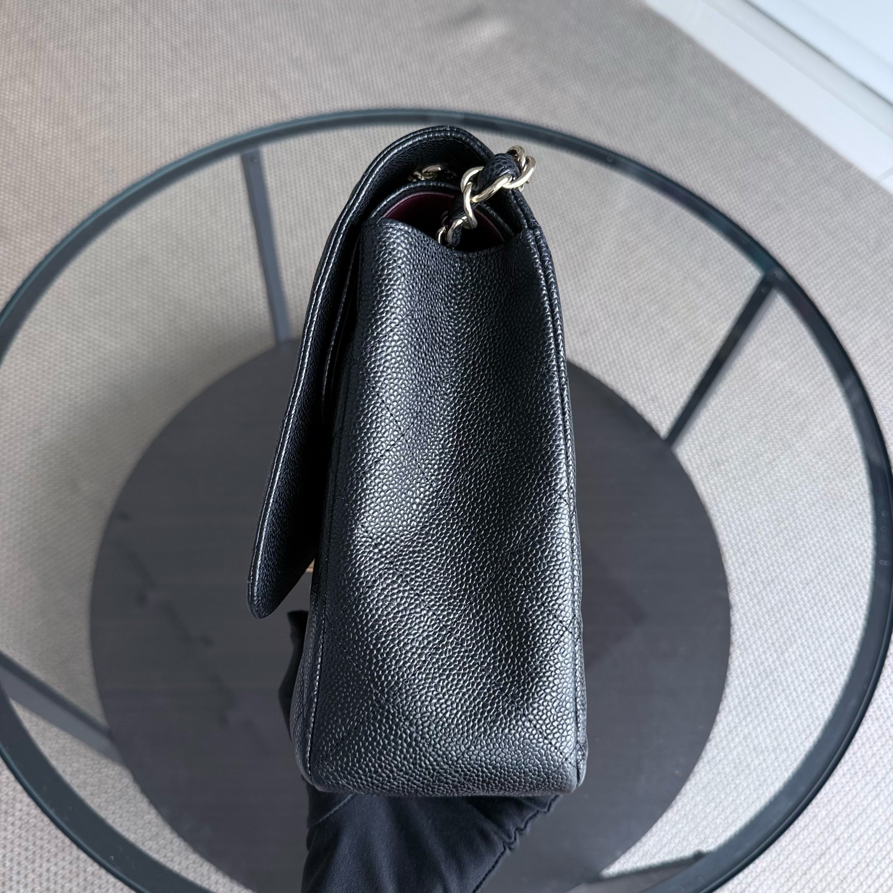 Chanel Classic Flap Maxi - Caviar Double Flap 33CM Quilted Black Gold Hardware