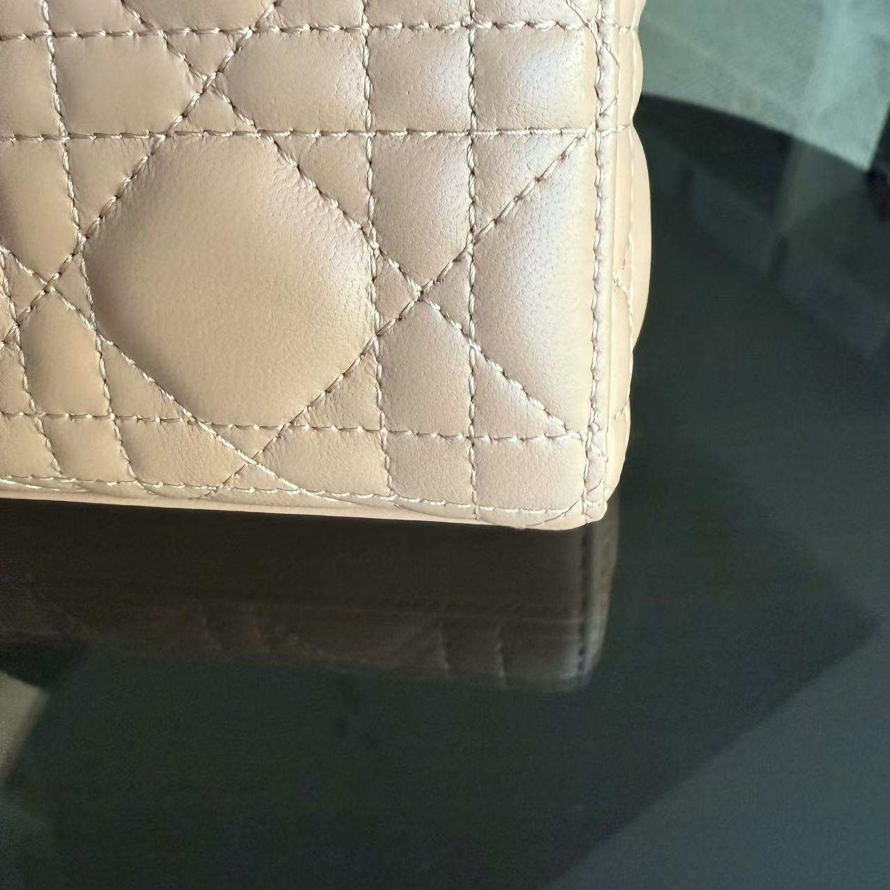 Dior D-joy Micro - Lambskin Cannage Nude Pink Gold Hardware