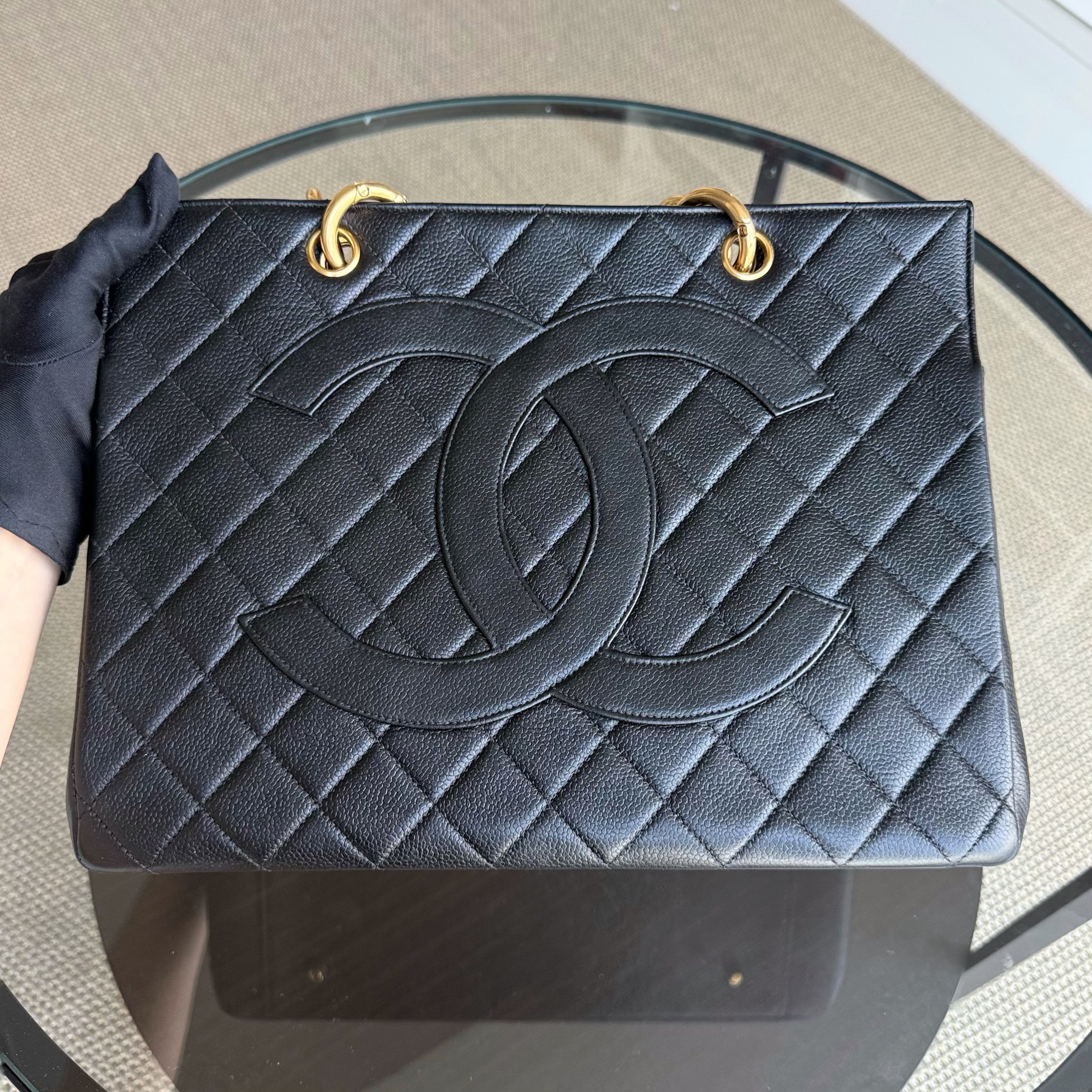 Chanel Timeless Tote - Caviar Quilted Grained Calfskin Black Gold Hardware Series 4