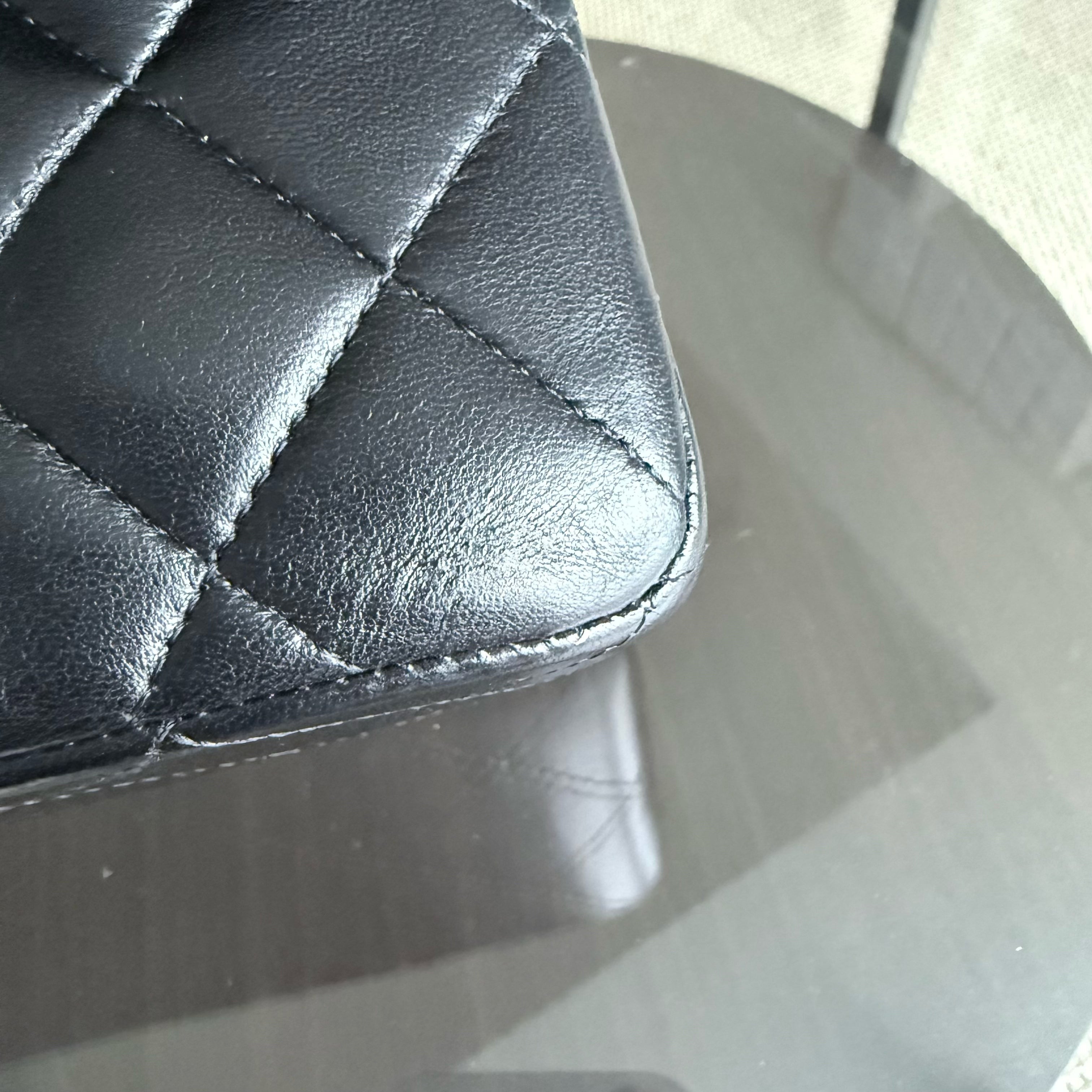 Chanel Classic Flap Small - 23CM Quilted Lambskin Black Silver Hardware Series 14