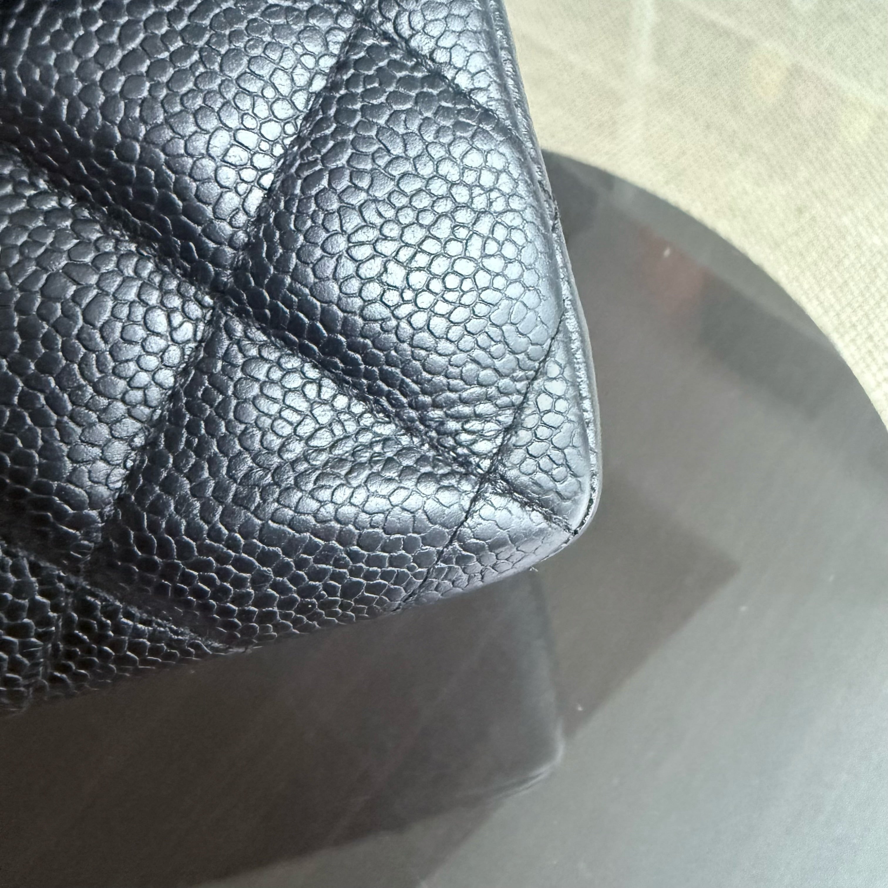 Chanel Classic Flap Jumbo - Caviar 30CM Single Flap Quilted Black 24K Gold Hardware Series 12