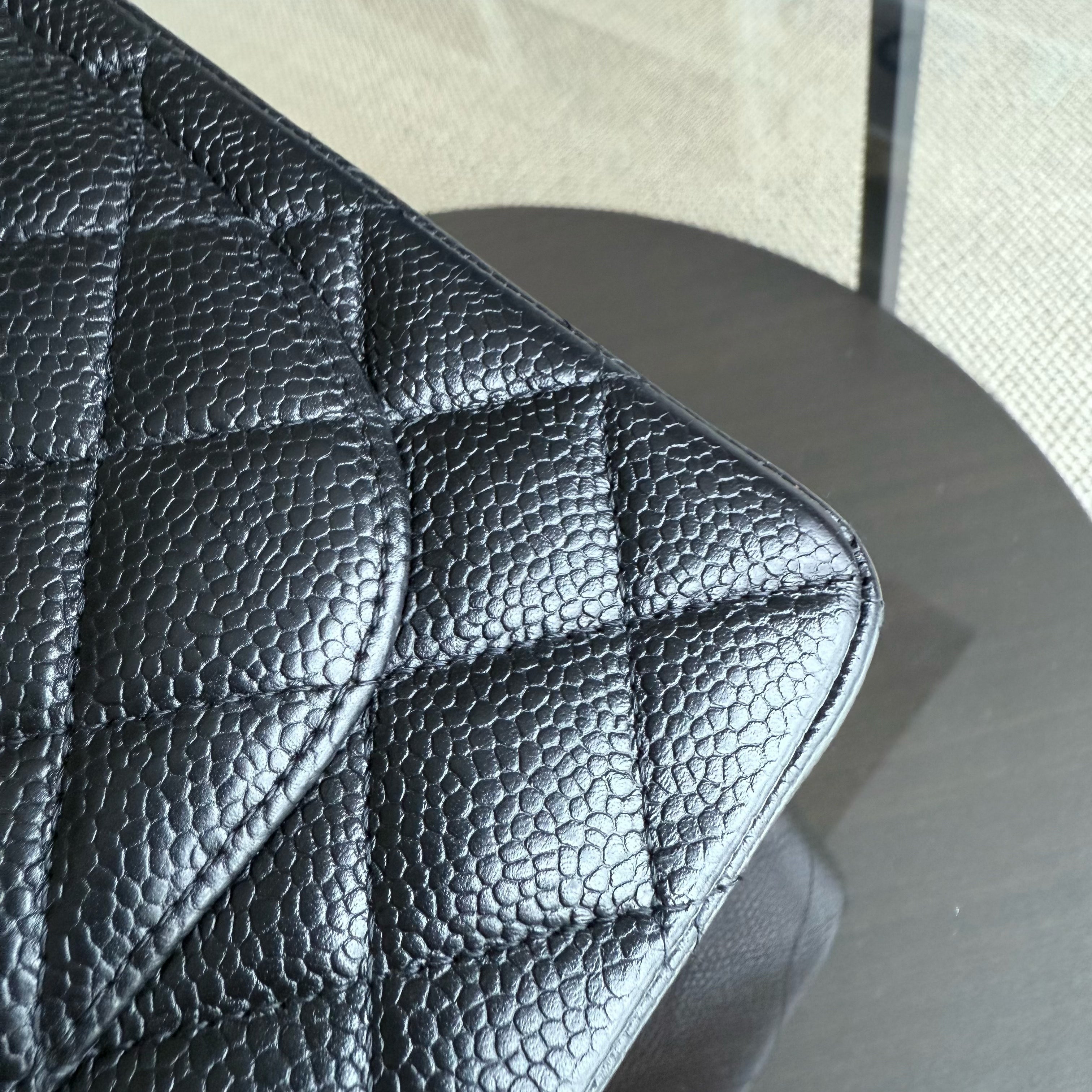 Chanel Classic Flap Small - Caviar 23CM Quilted Black Silver Hardware Series 13