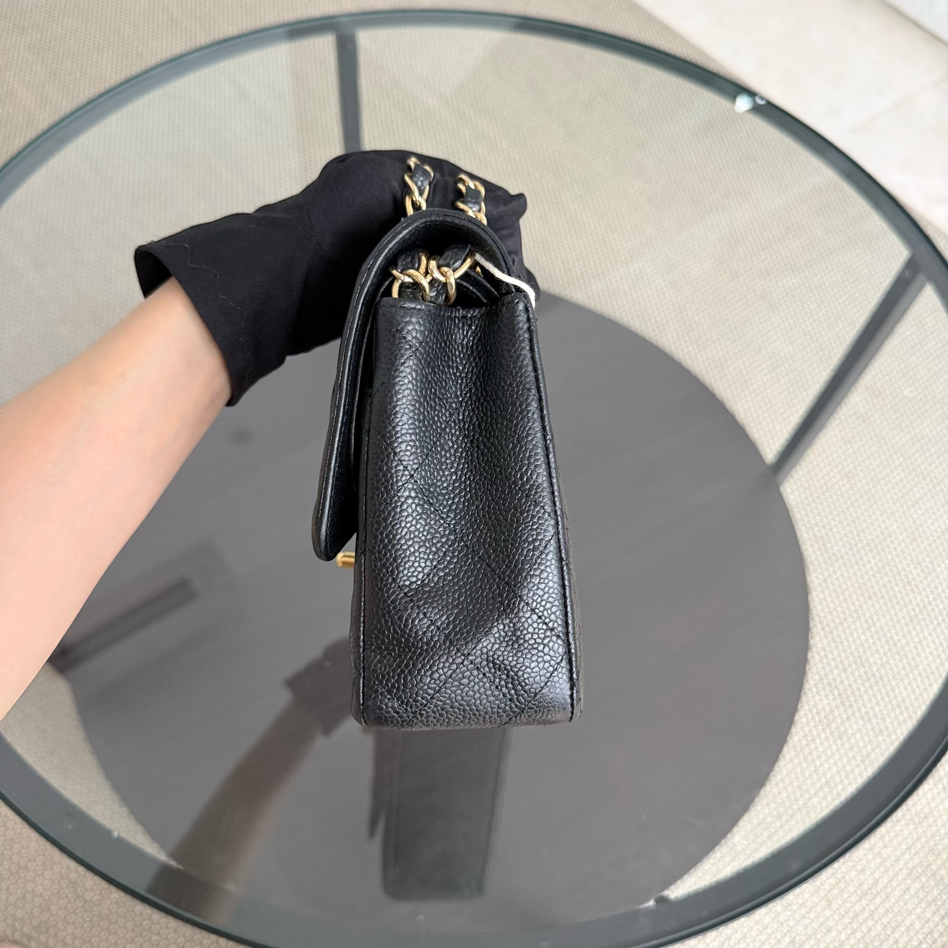 Chanel Classic Flap Medium - 25CM Caviar Quilted Black Gold Hardware Series 13