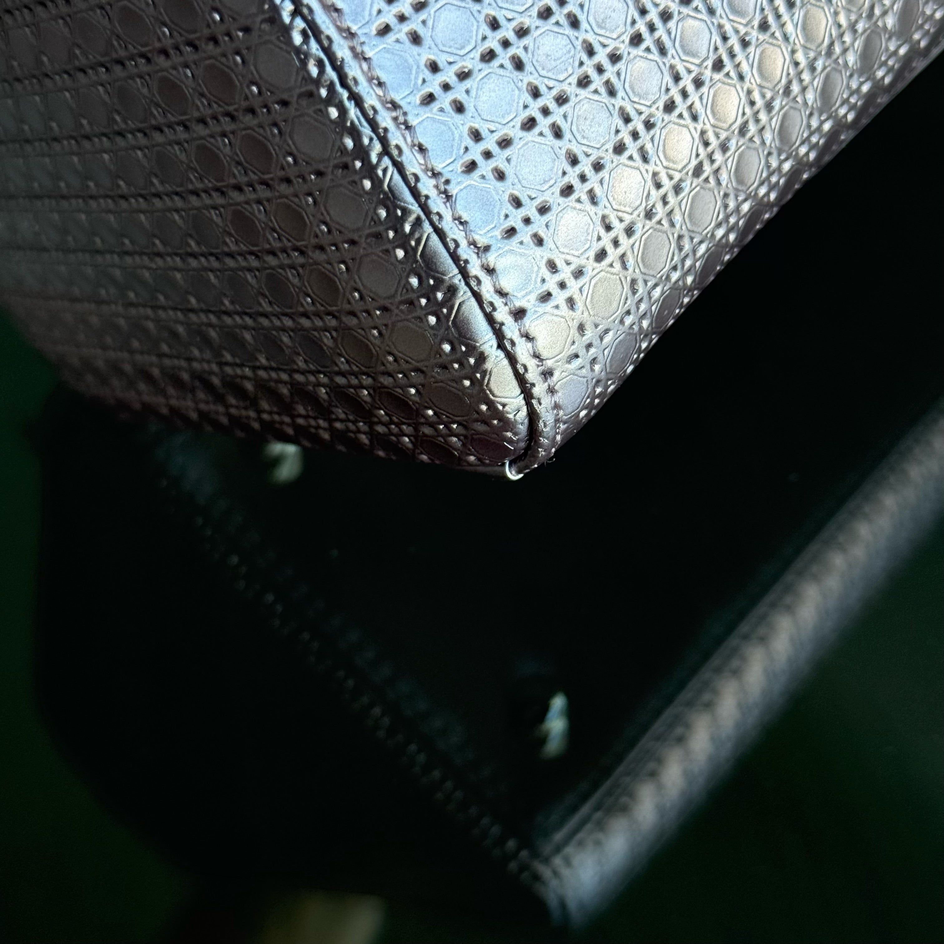 Dior Lady Medium - Micro-Cannage Metallic Pink Silver Hardware