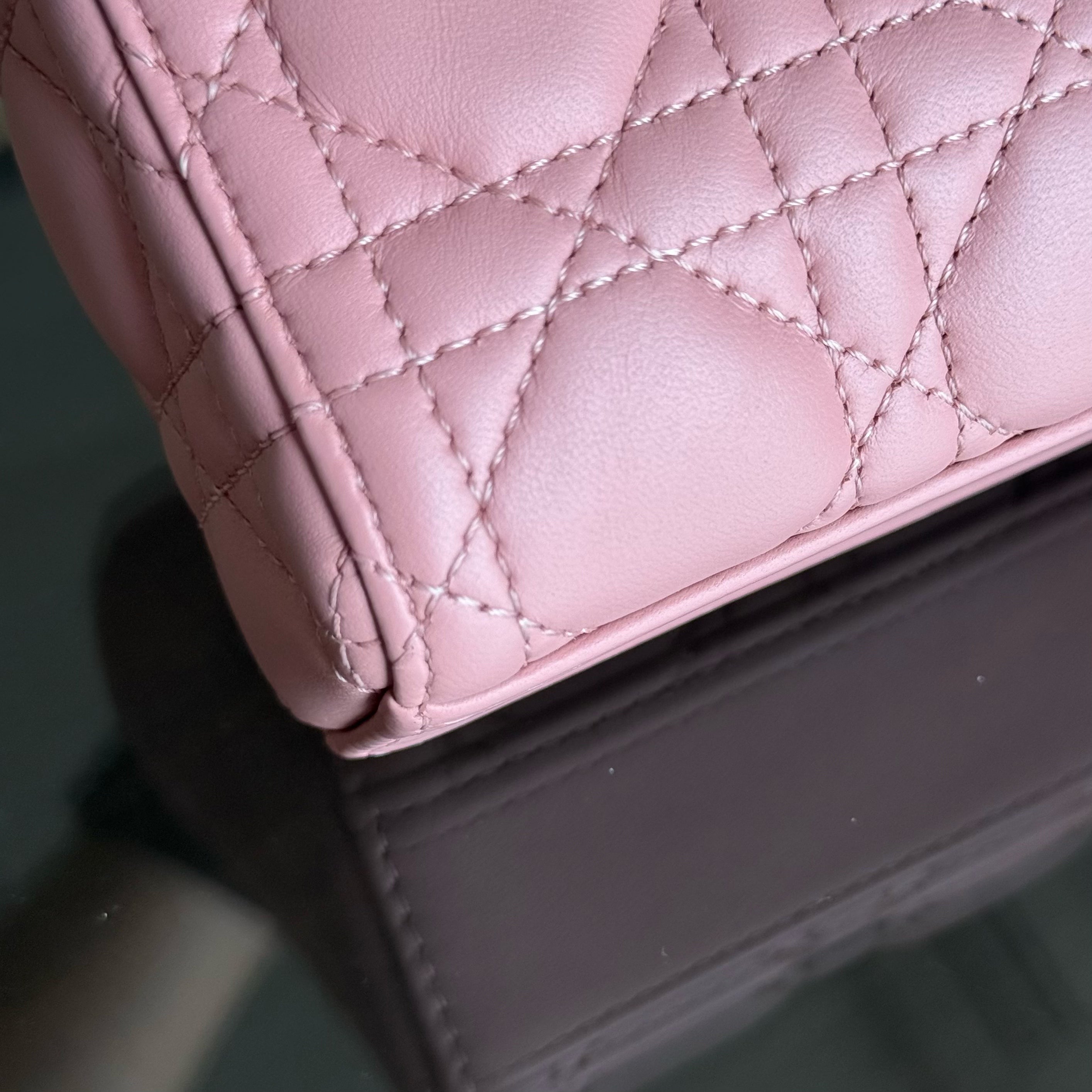 Dior Lady D-Joy Flap Small - Cannage Lambskin Pink Gold Hardware