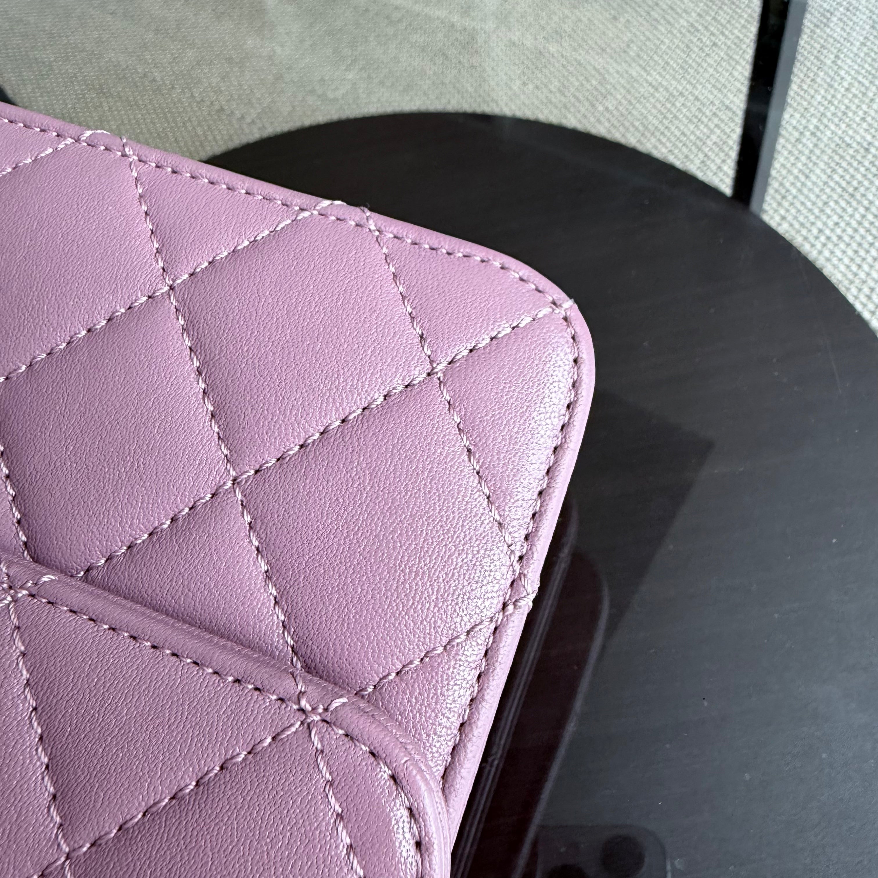 Chanel Beauty Lock Flap - 28CM Quilted Sheetskin Pink Gold Hardware Series 22