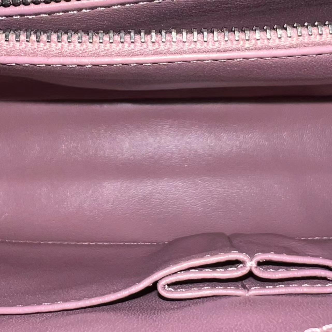 Chanel Coco Handle - Medium Pink Lizard Handle Silver Hardware Series 23