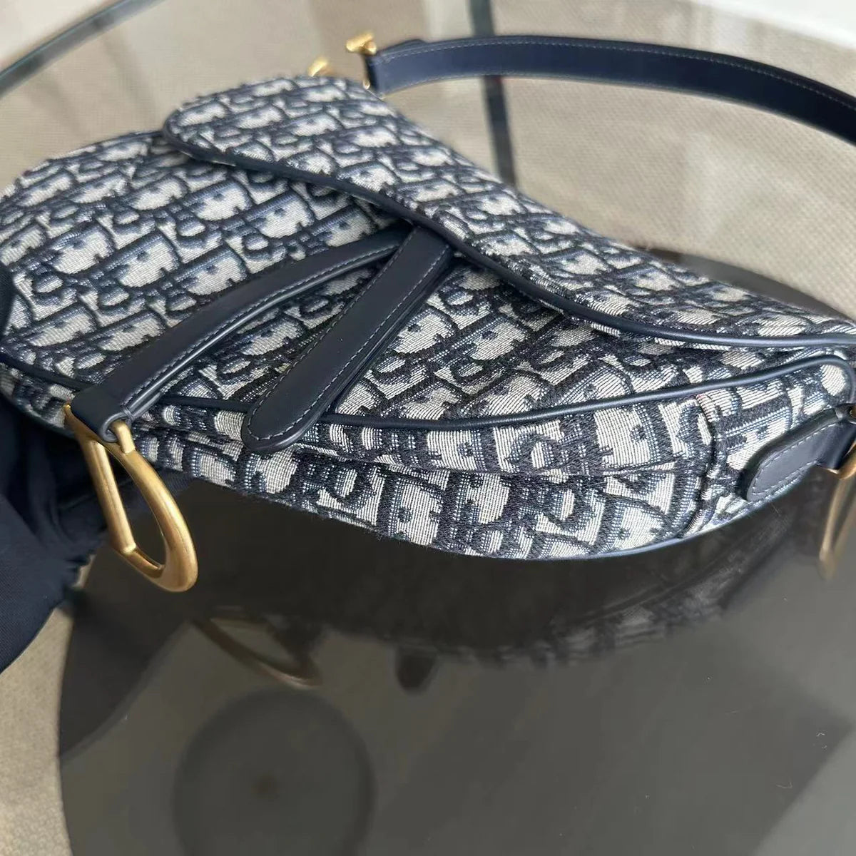 Dior Saddle Medium - Oblique Canvas Gold Hardware